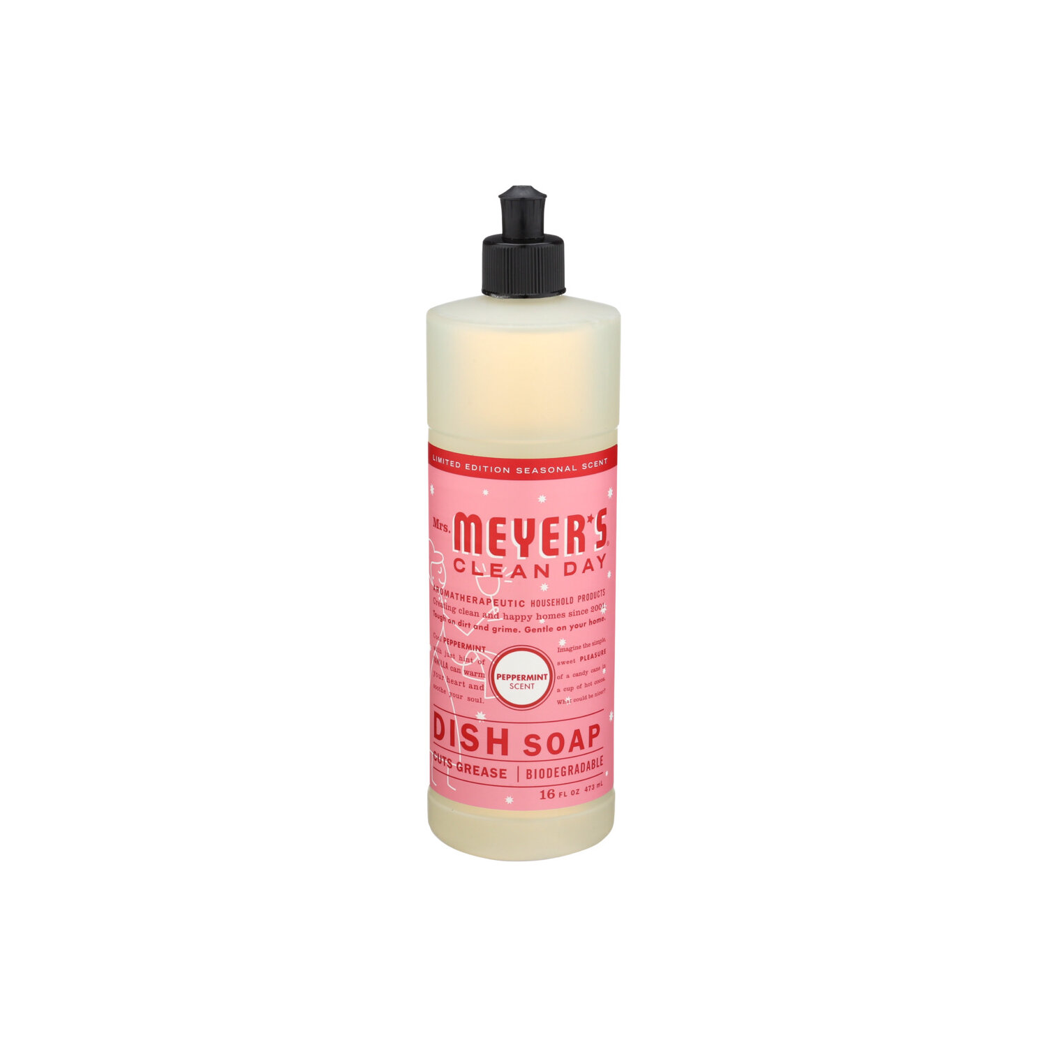 MRS. MEYER's Clean Day Dish Soap Peppermint Scent - 16 Fluid Ounce Image 1 of 2