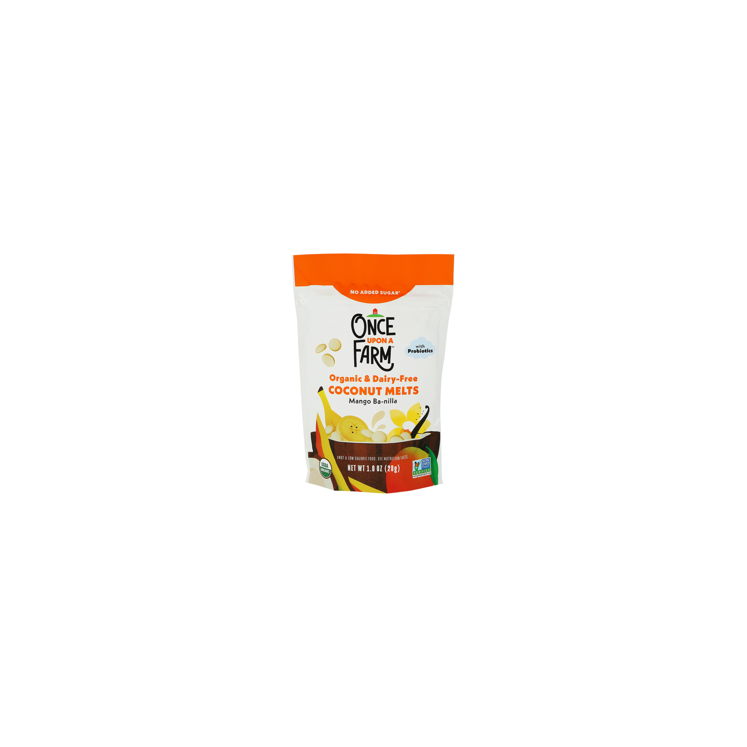ONCE UPON A FARM Organic & Dairy Free Mango Ba-Nilla Coconut Melts - 1 Ounce Image 1 of 4