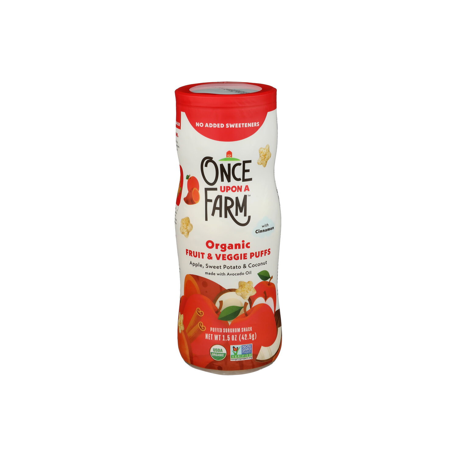 ONCE UPON A FARM Apple Sweet Potato & Spinach Fruit & Veggie Puffs - 1.5 Ounce Image 1 of 4