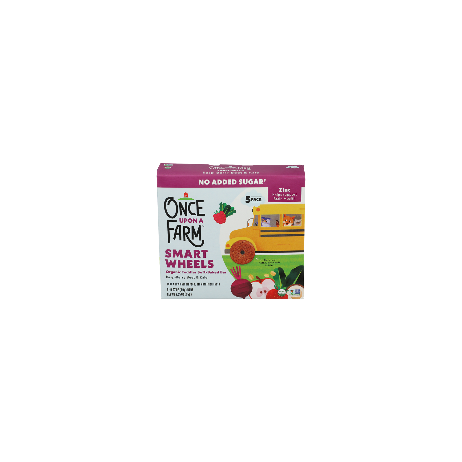 Once Upon A Farm Rasp-Berry Beet & Kale Smart Wheels - 0.67 Ounce - 5 Count Image 1 of 4