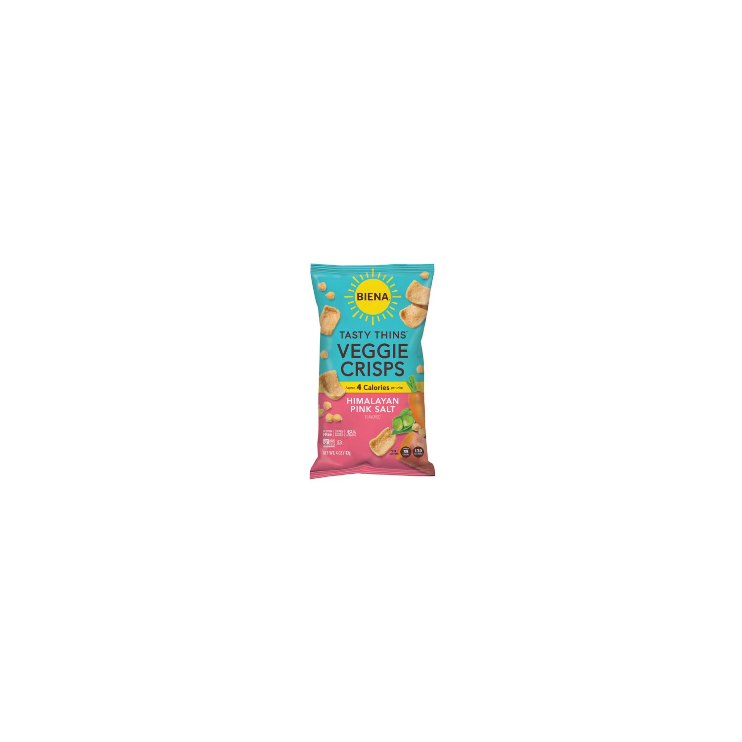 Biena Snacks Himalayan Pink Salt Crisp Tasty Thins - 0.114 Ounce - 35 Count Image 1 of 4