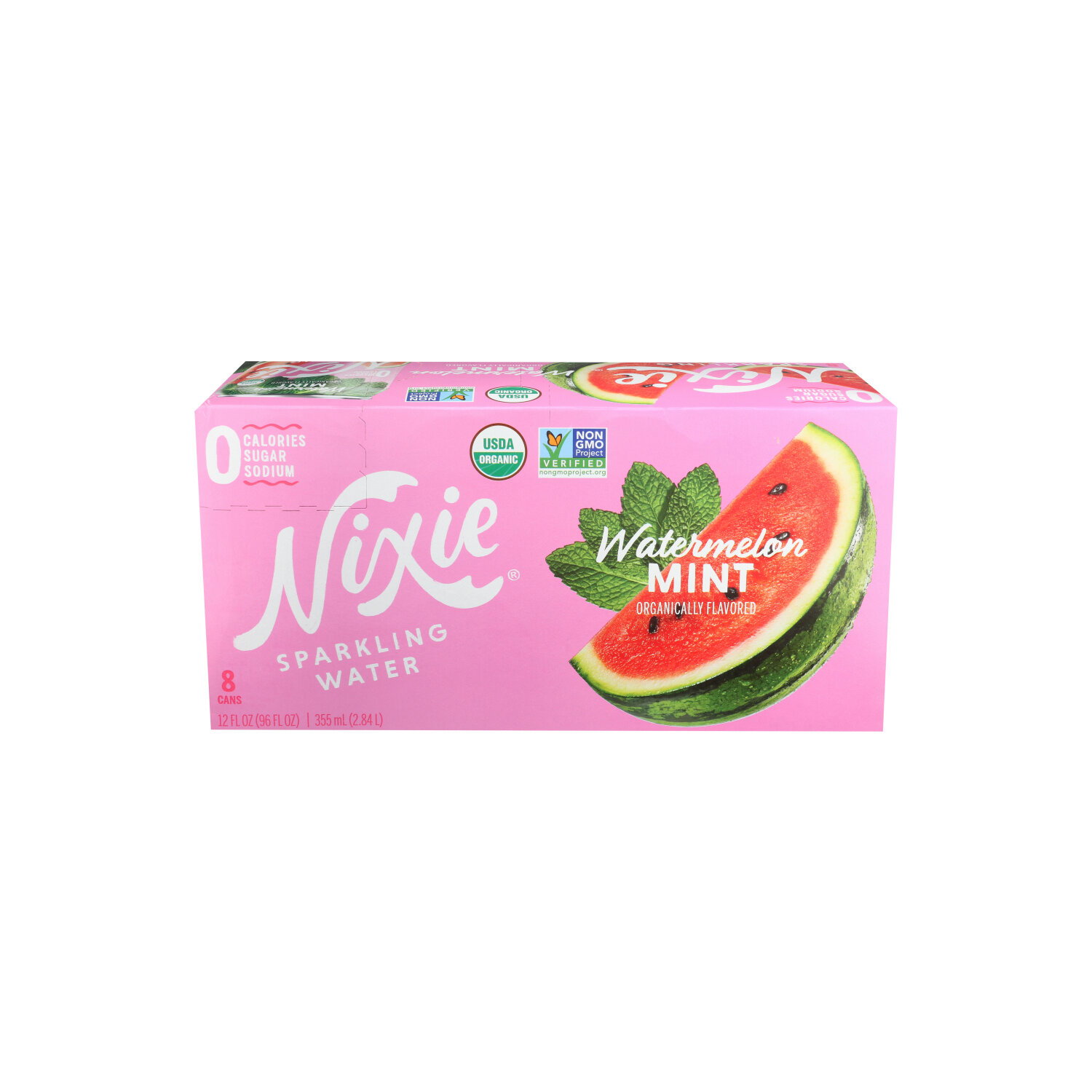 Nixie Sparkling Water Watermelon Mint - 12 Fluid Ounce - 8 Count Image 1 of 3