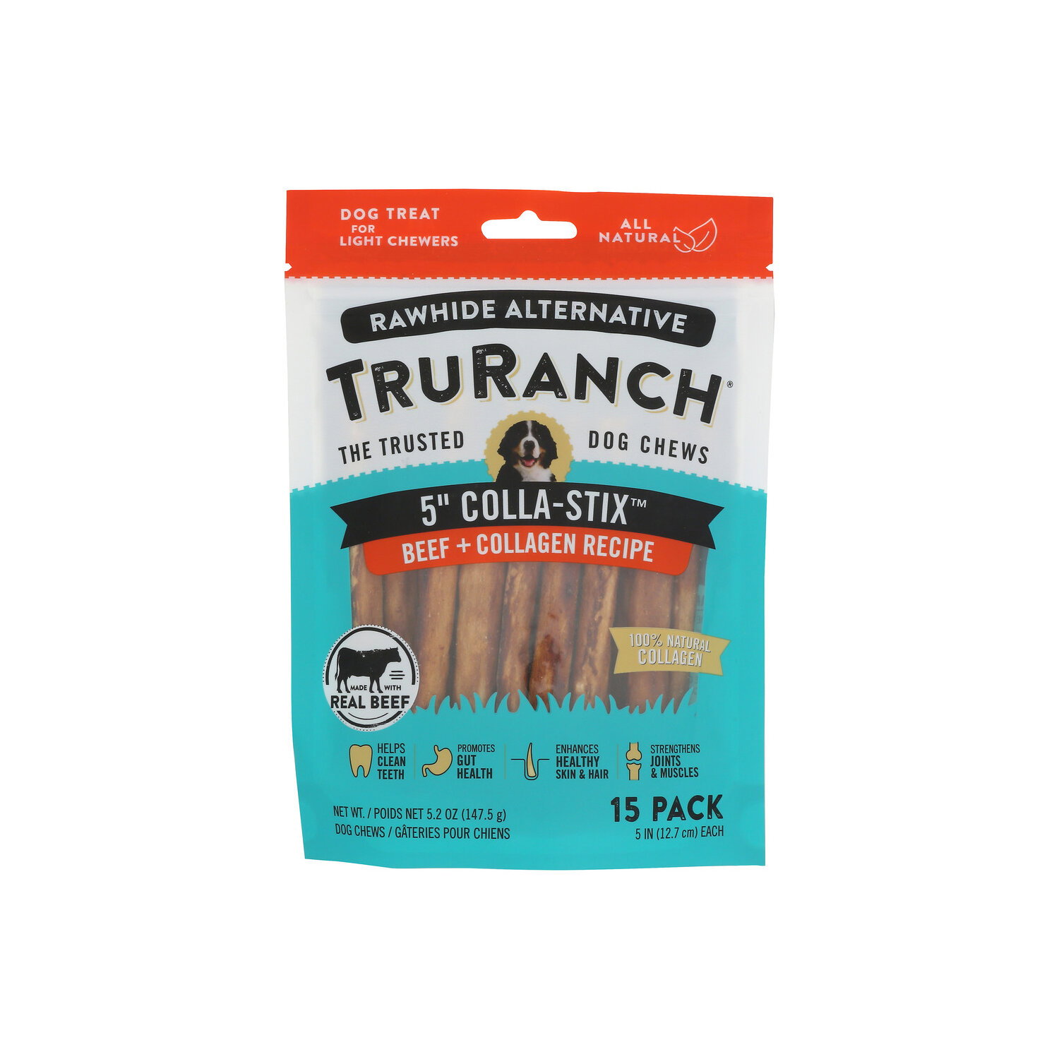 TruRanch Beef & Collagen Stix Dog Chews - 0.347 Ounce - 15 Count Image 1 of 2