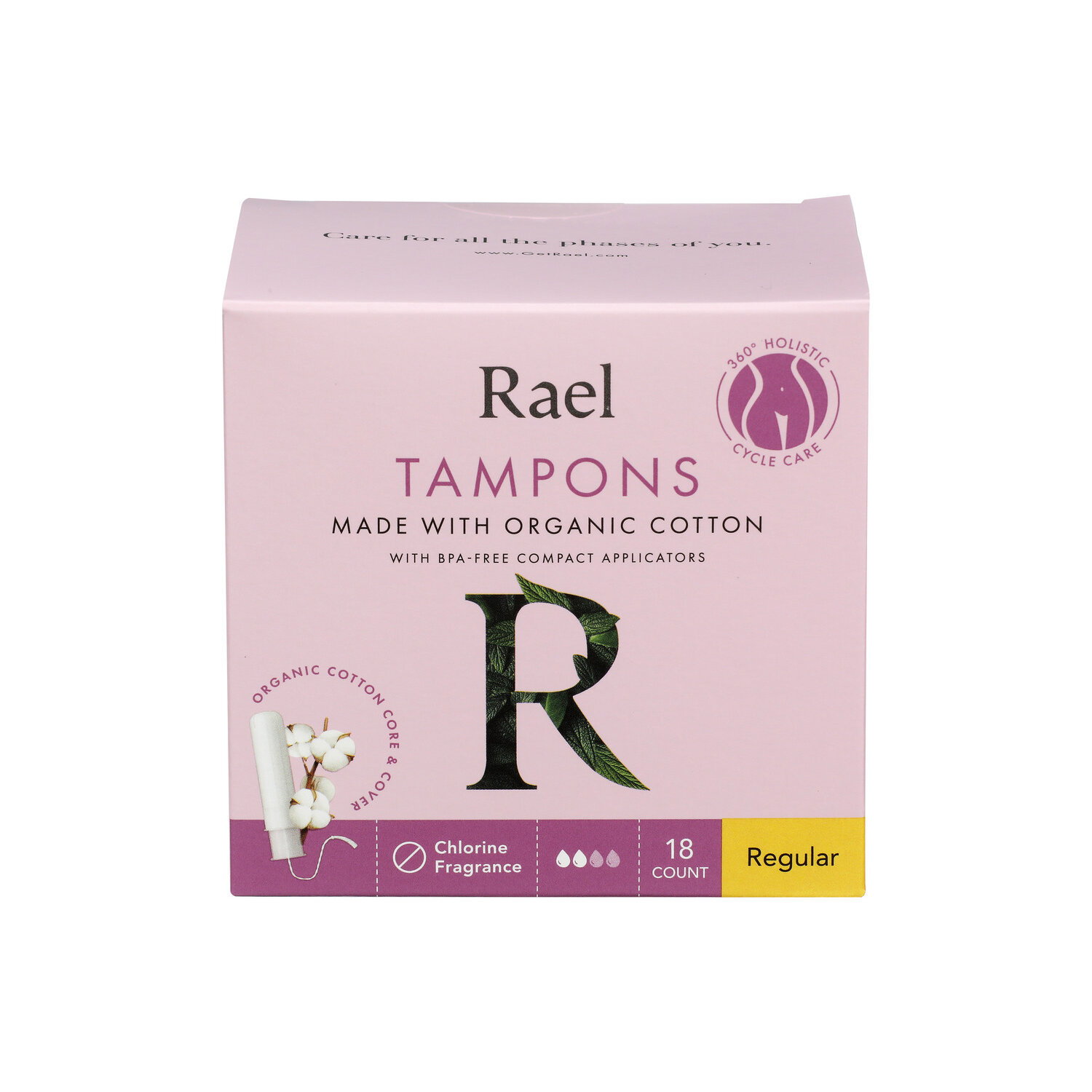 Rael Beauty Compact Tampons Applicators Regular With - 18 Count Image 1 of 3