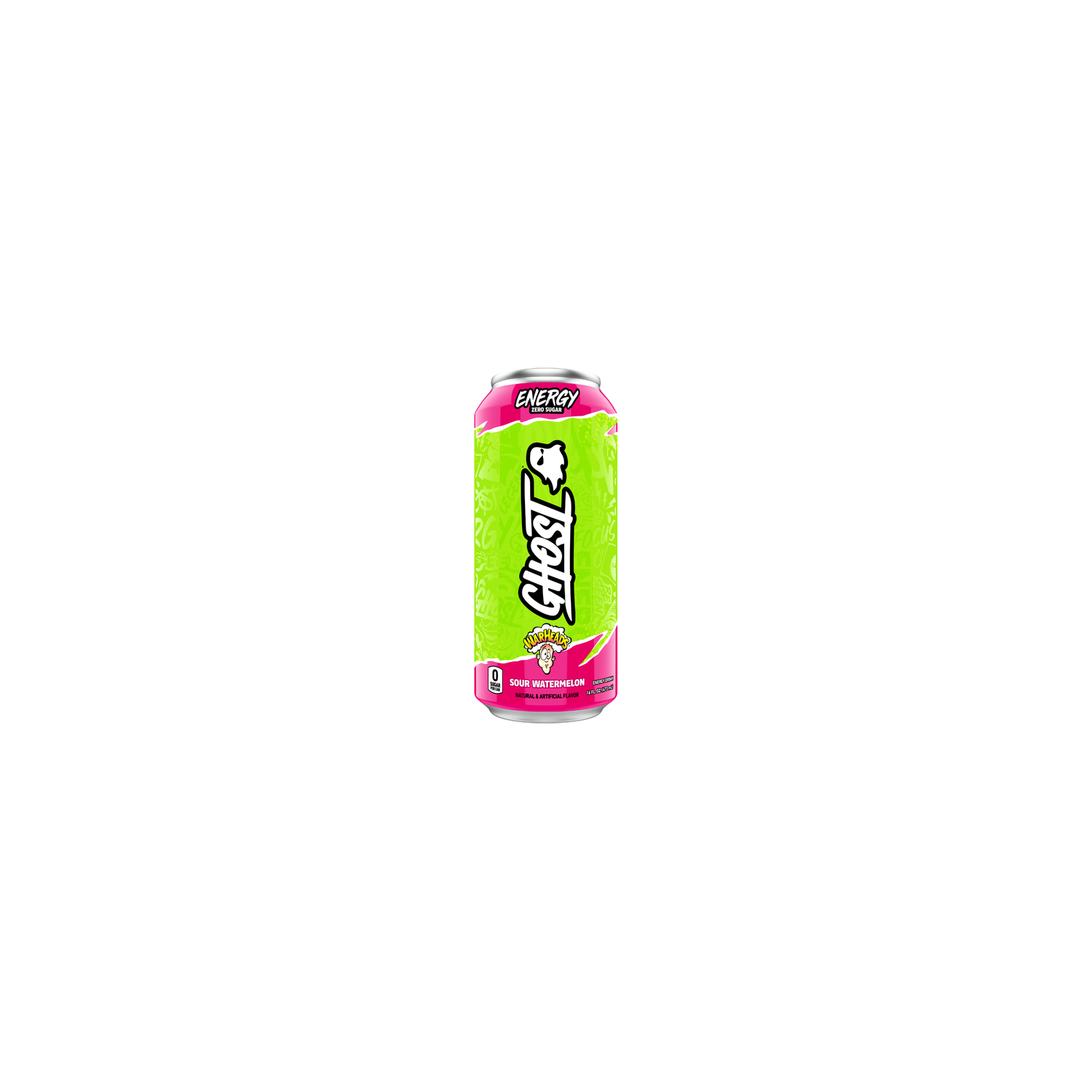 Ghost Zero Sugar Energy Drink Warheads Sour Watermelon - 16 Fluid Ounce Image 1 of 3