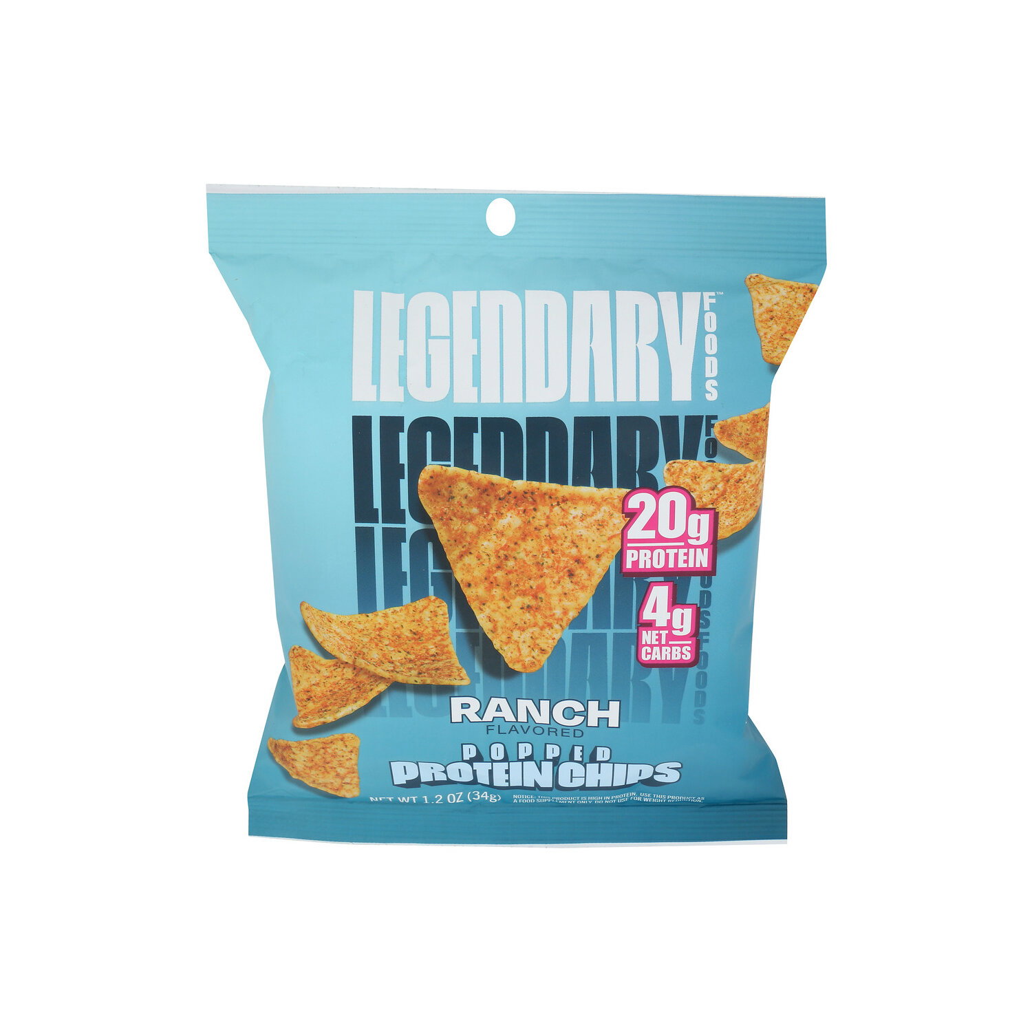 Legendary Foods Popped Protein Chips Ranch - 1.2 Ounce - Super 1 Foods