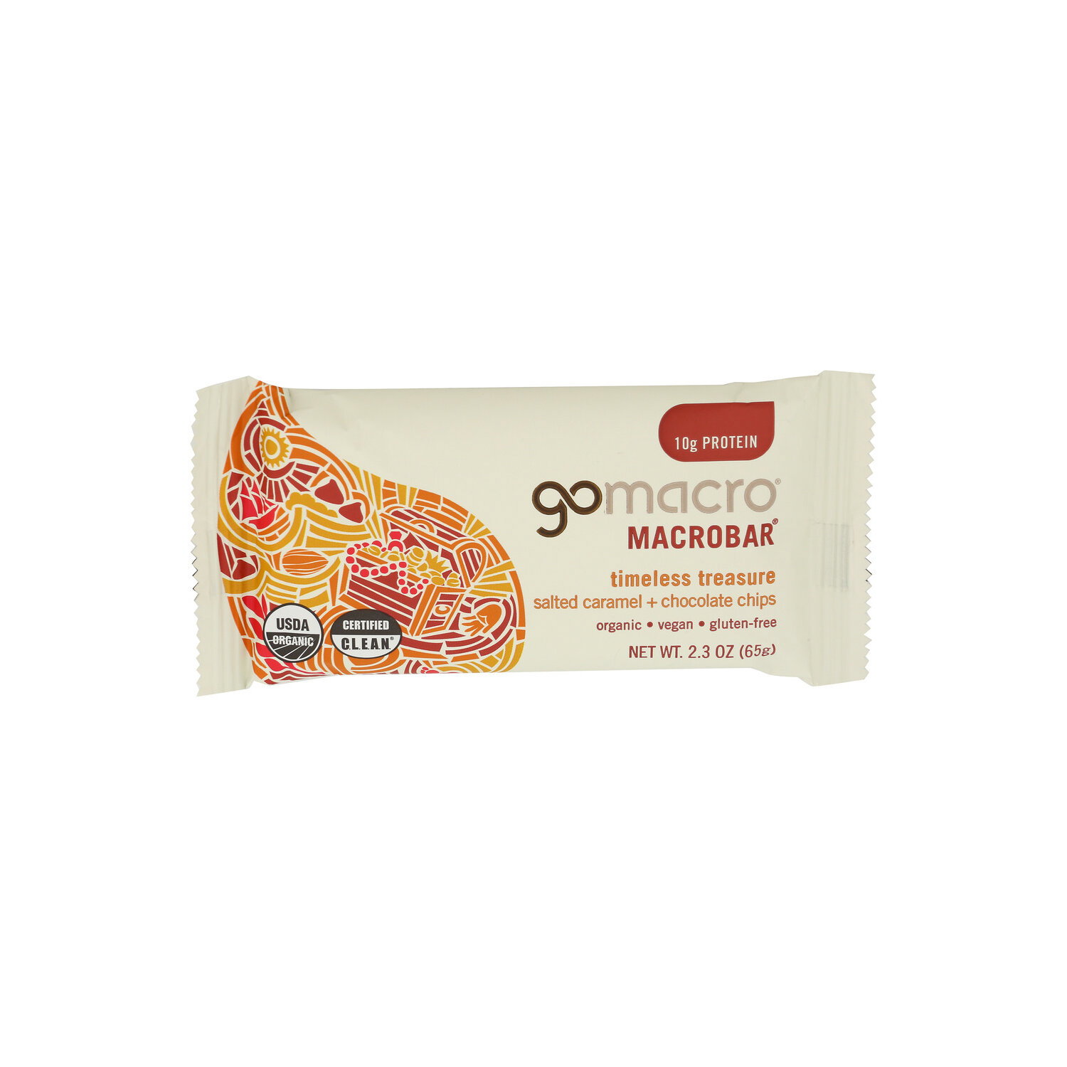 Gomacro Salted Caramel + Chocolate Chips Macrobar Certified Usda Organic, Vegan, Gluten-Free Nutritional Bar Multipack - 2.3 Ounce Image 1 of 4