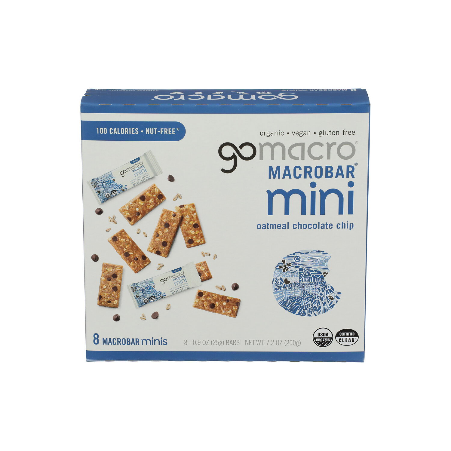 Gomacro Oatmeal Chocolate Chipmacrobar Mini Multipack - 0.9 Ounce - 8 Count