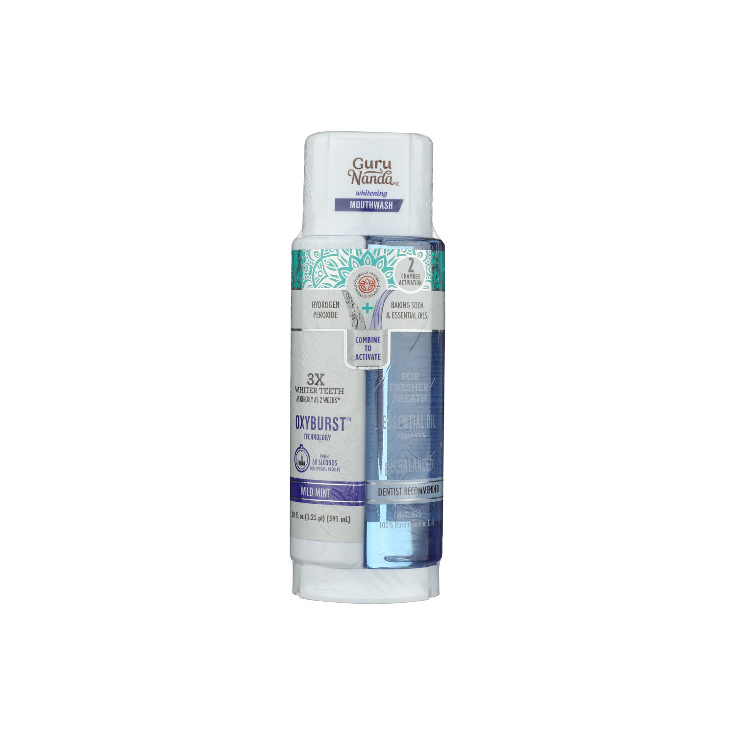 Gurunanda Mouthwash Whtening Mint - 20 Fluid Ounce Image 1 of 2