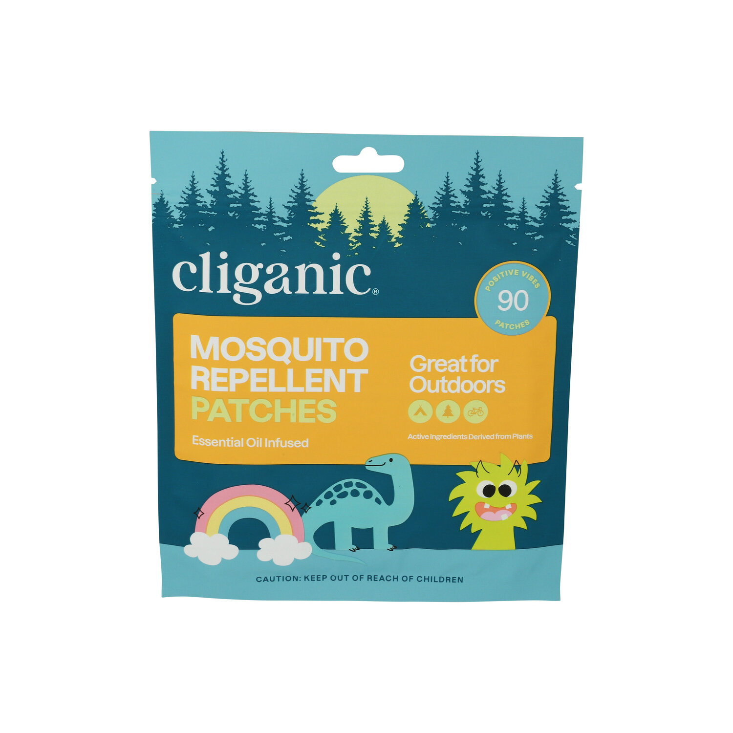 Cliganic Peppermint, Citronella Repellent Patches Kids - 0.008 Ounce - 90 Count Image 1 of 3