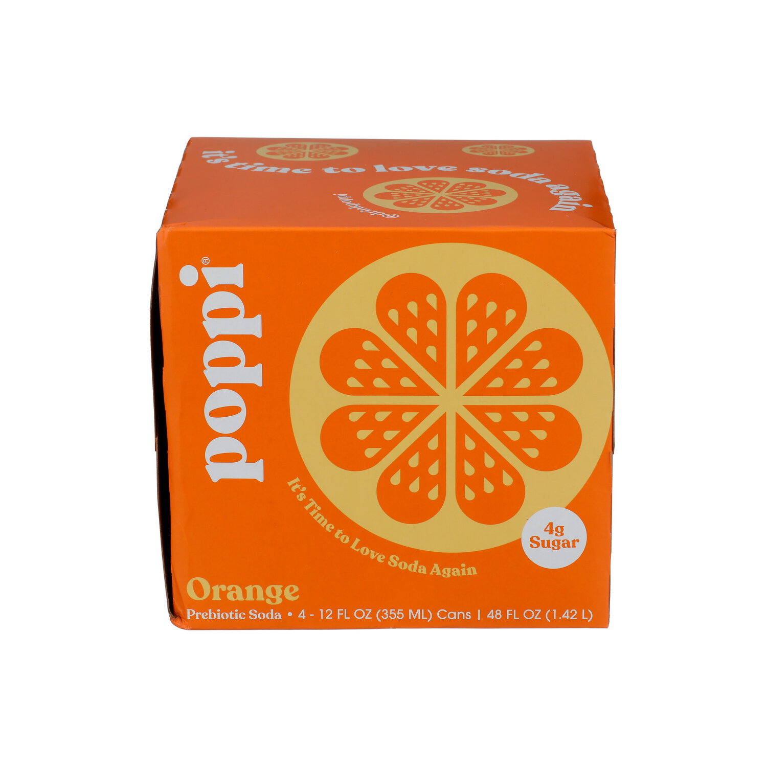 Poppi Orange Prebiotic Soda - 12 Fluid Ounce - 4 Count Image 1 of 3
