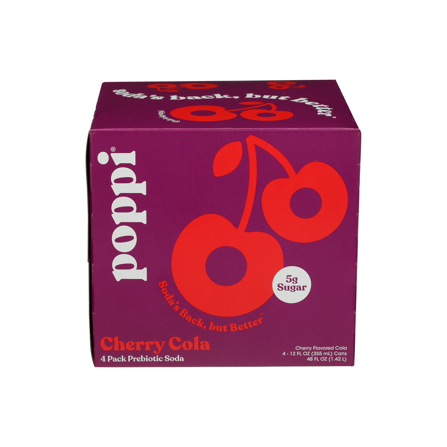 Poppi Cherry Cola Prebiotic Soda - 12 Fluid Ounce - 4 Count Image 1 of 3