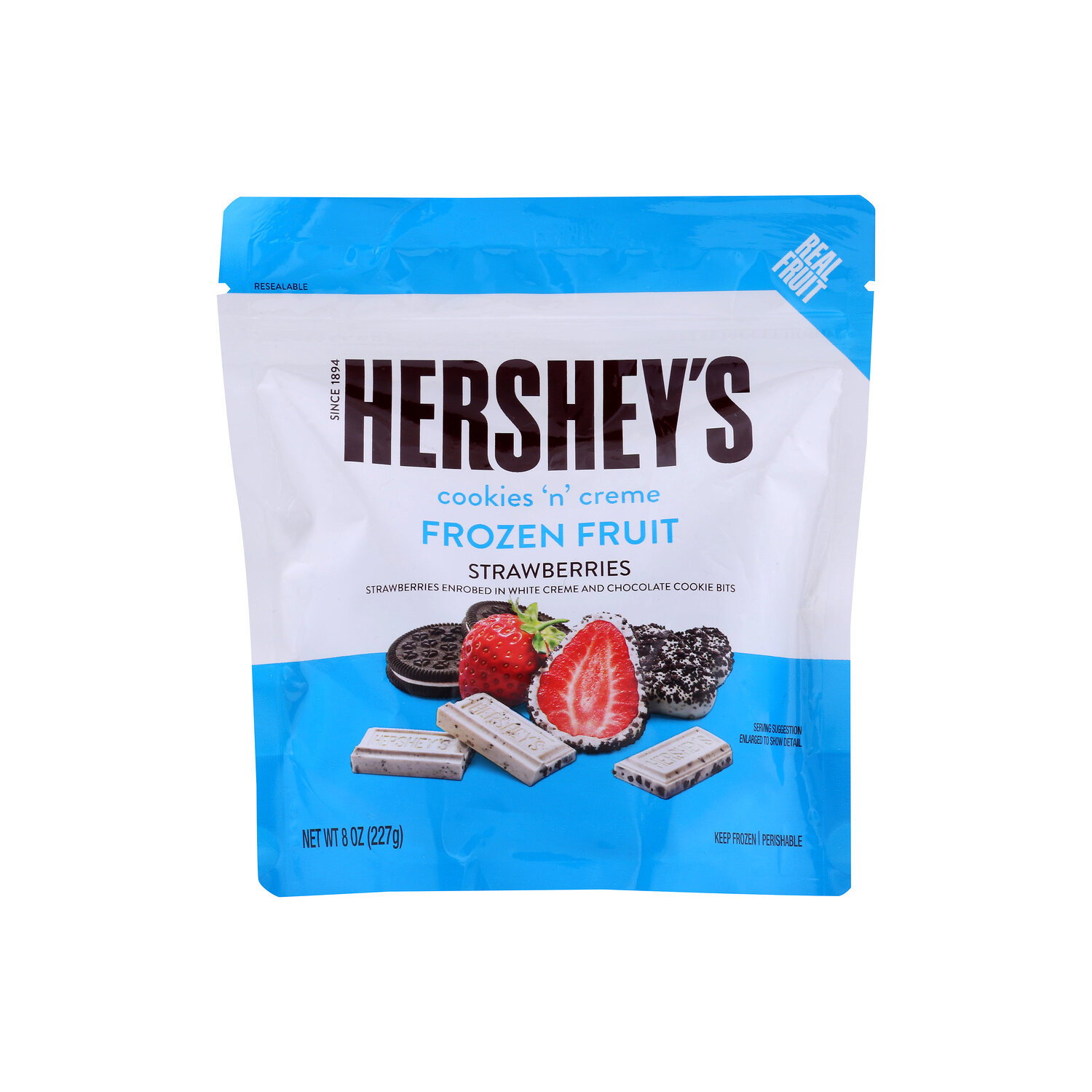 HERSHEY'S Frozen Fruit Cookies 'N' Creme Covered Strawberries - 8 Ounce Image 1 of 4
