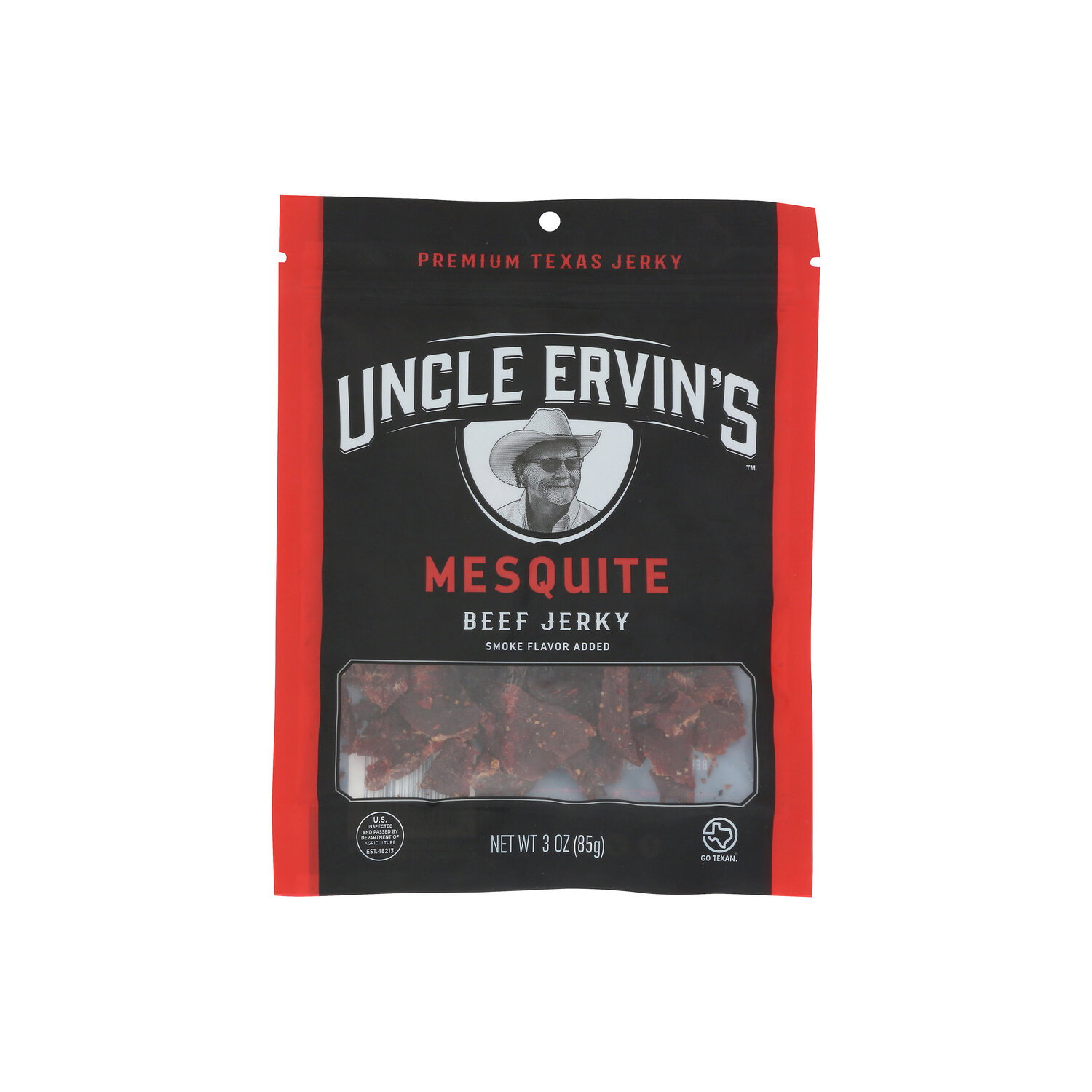Uncle ERVIN's Jerky Mesquite - 3 Ounce Image 1 of 2