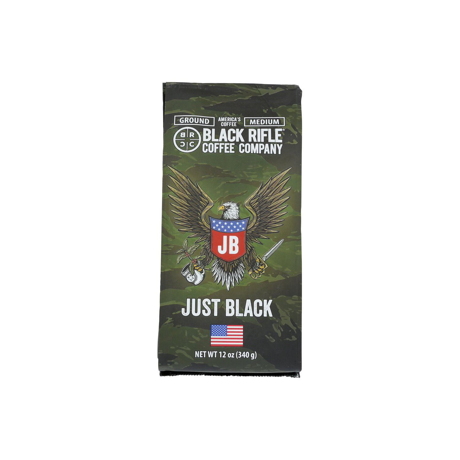 Black Rifle Coffee Company Just Black Medium Roast Coffee Grounds - 12 Ounce Image 1 of 2