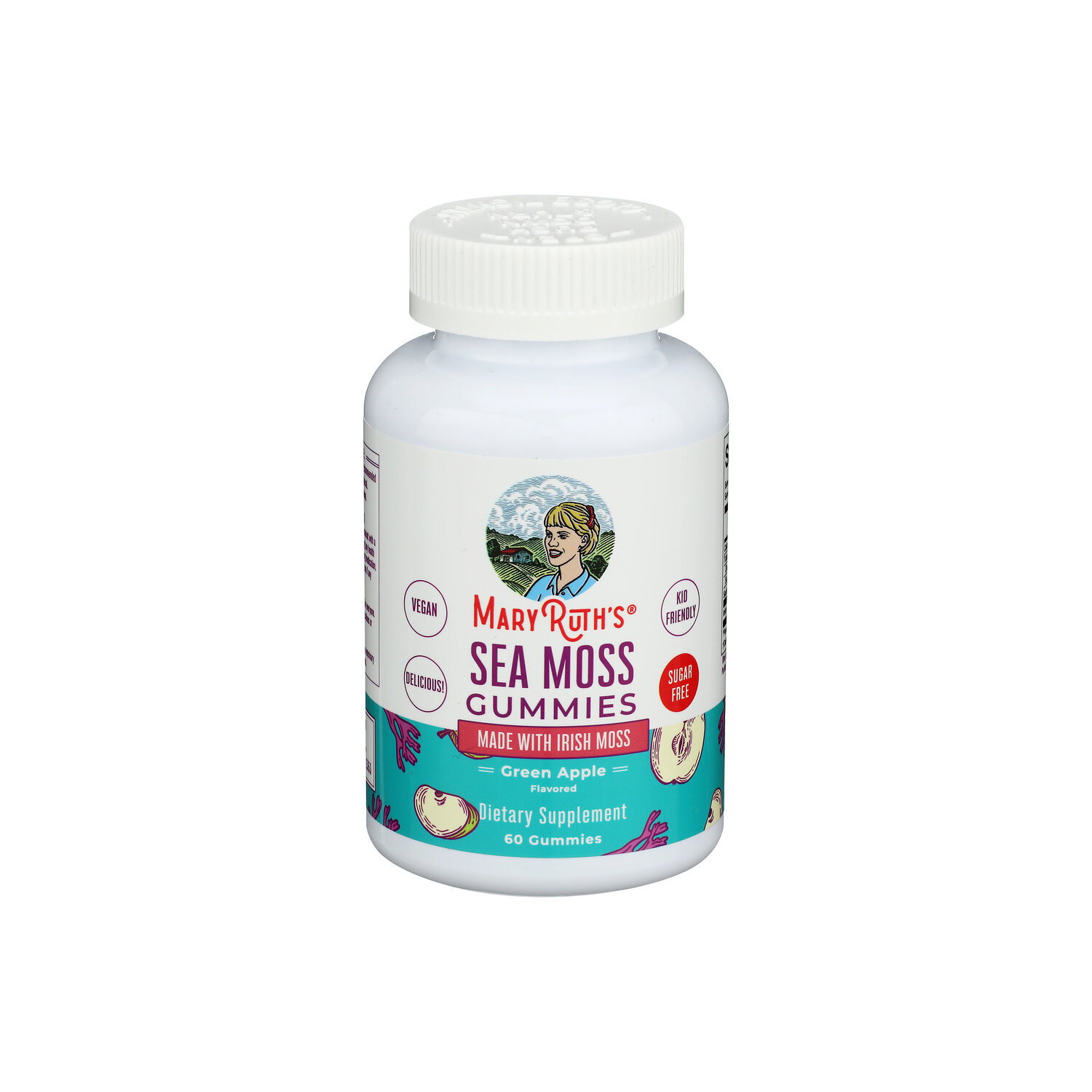 MARYRUTH's Green Apple Sea Moss Gummies - 60 Count Image 1 of 2