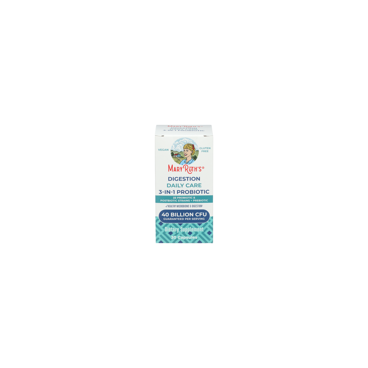 MaryRuth's Daily Digestion Care 3-in-1 Probiotic Capsules - 30 Count Image 1 of 2