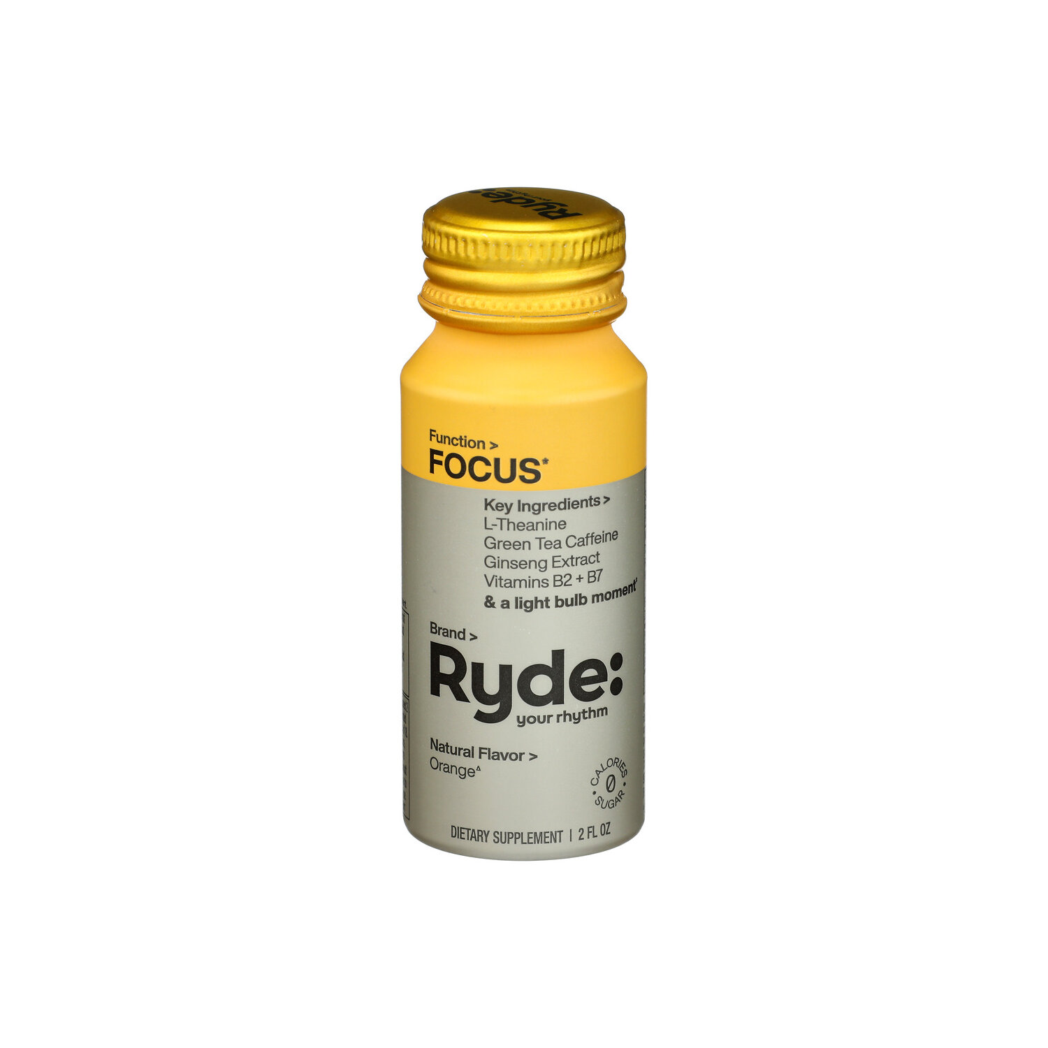 RYDE: Your Rhythm Orange Dietary Supplement - 2 Fluid Ounce Image 1 of 2