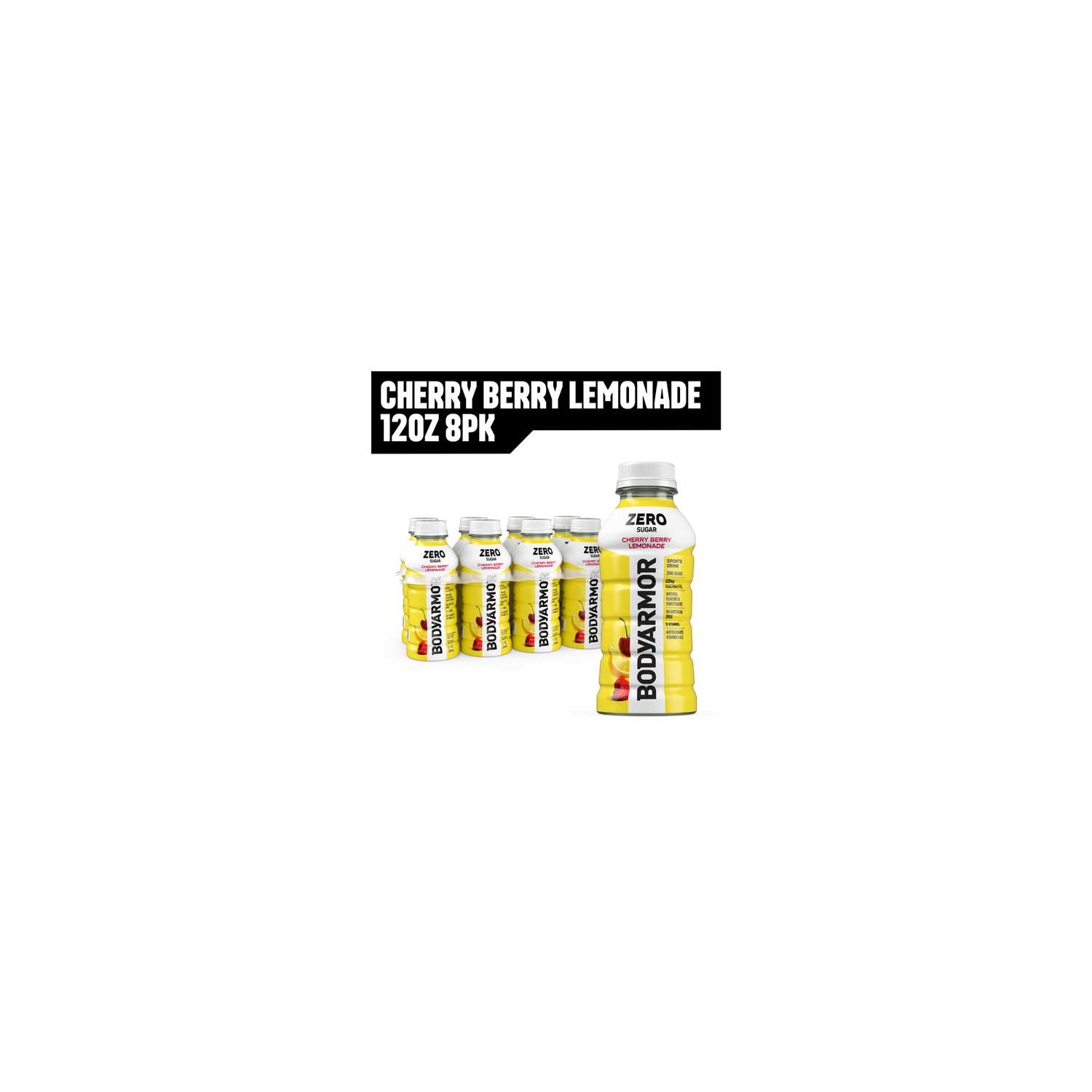 Bodyarmor Zero Sugar Cherry Berry Lemonade Sports Drink Bottles - 96 Fluid Ounce Image 1 of 4