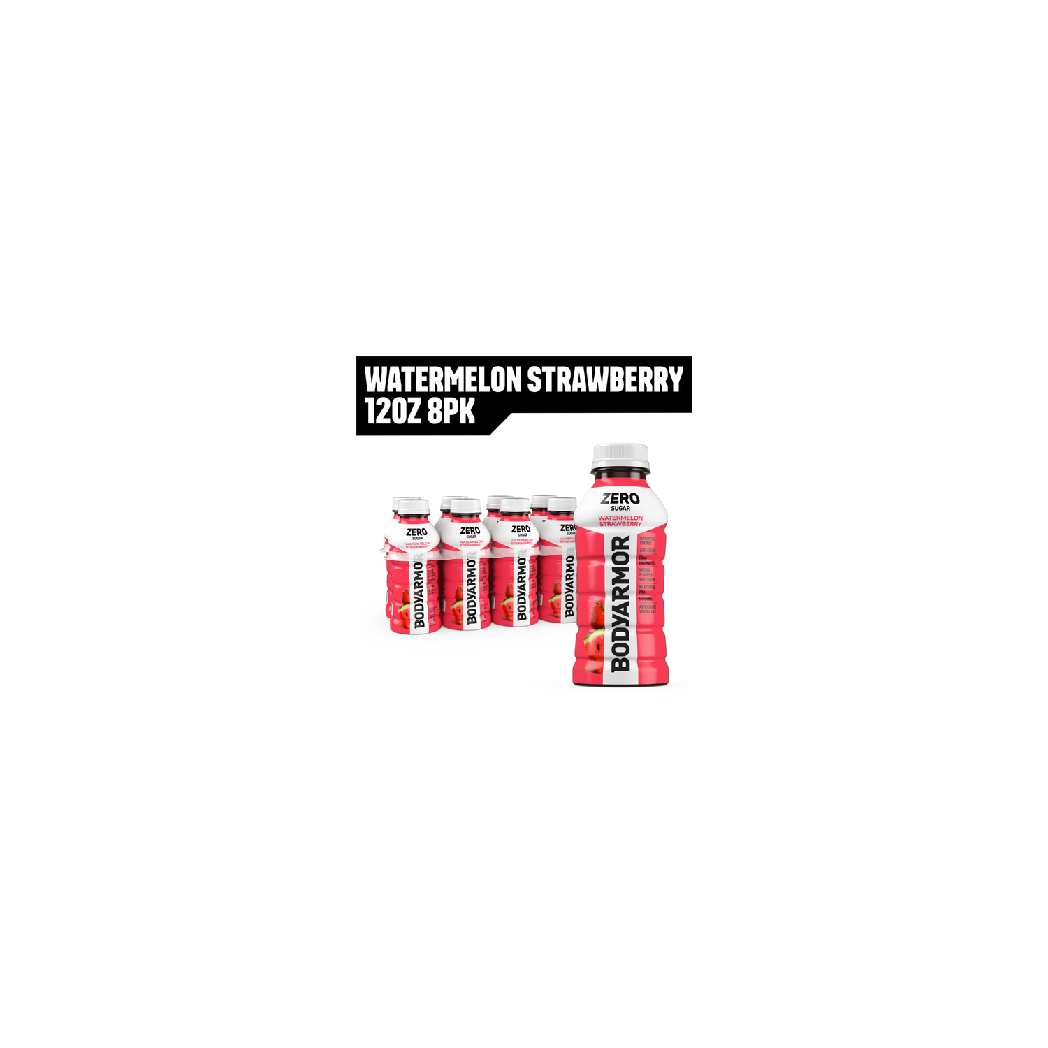 Bodyarmor Zero Sugar Watermelon Strawberry Sports Drink Bottles - 96 Fluid Ounce Image 1 of 4