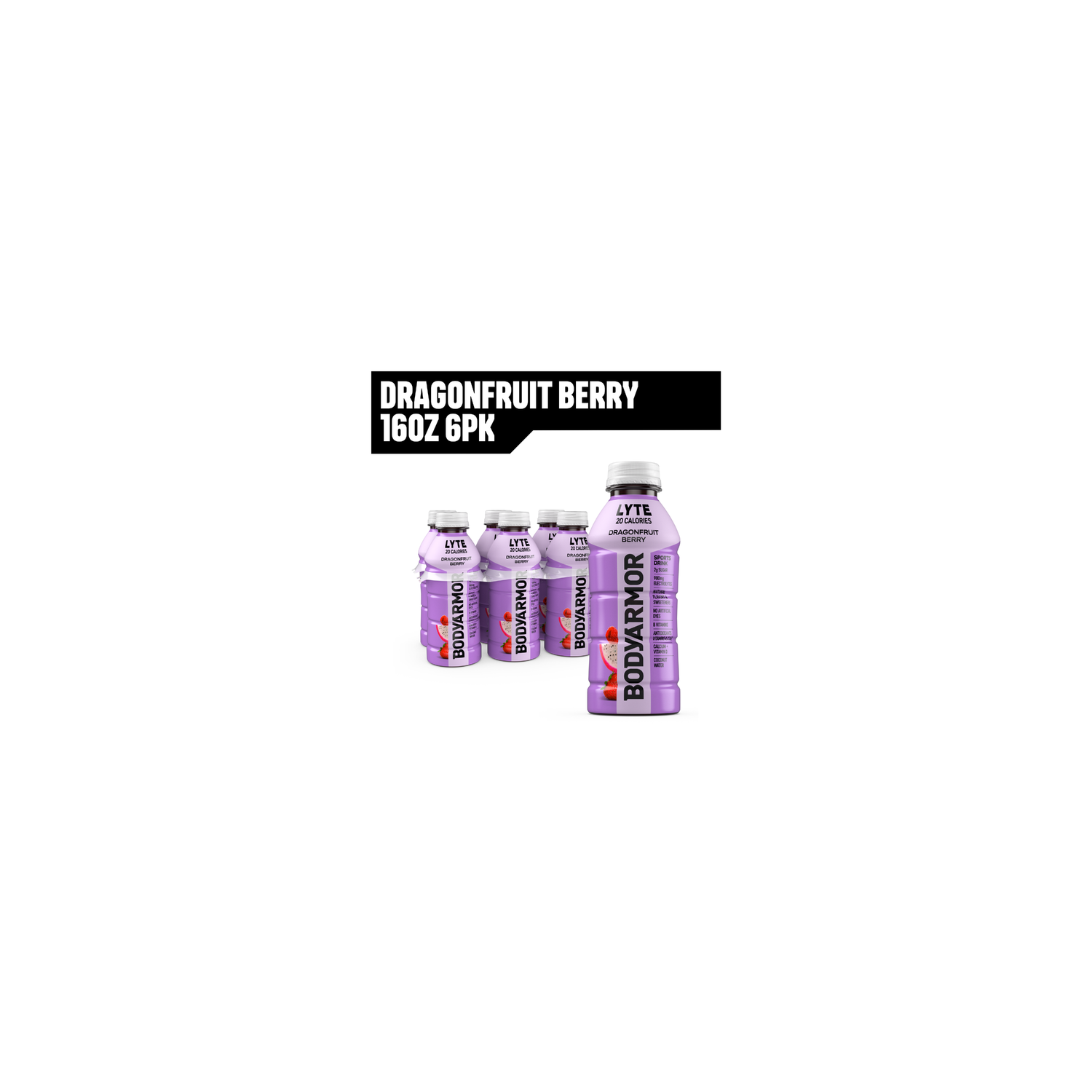 Bodyarmor Dragonfruit Berry Sports Drink Bottles - 16 Fluid Ounce - 6 Count Image 1 of 4