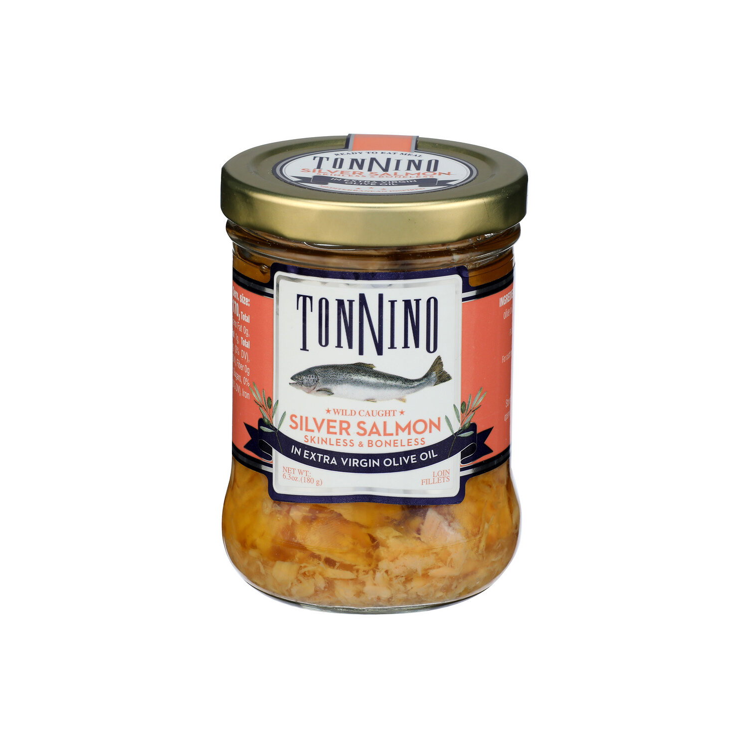 Tonnino Silver Salmon Fillets In Olive Oil Wild Caught - 6.3 Ounce Image 1 of 4
