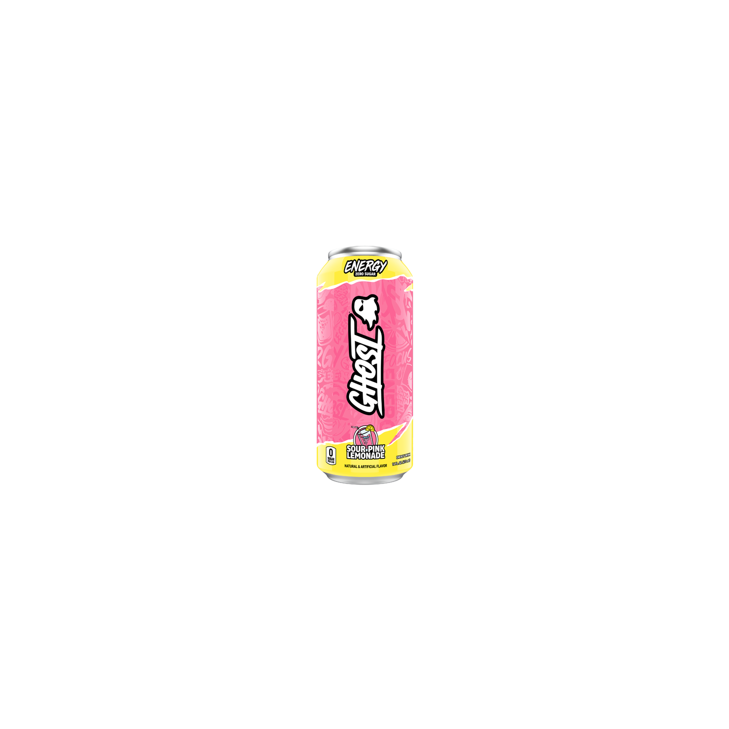 Ghost Zero Sugar Energy Drink Sour Pink Lemonade - 16 Fluid Ounce Image 1 of 3
