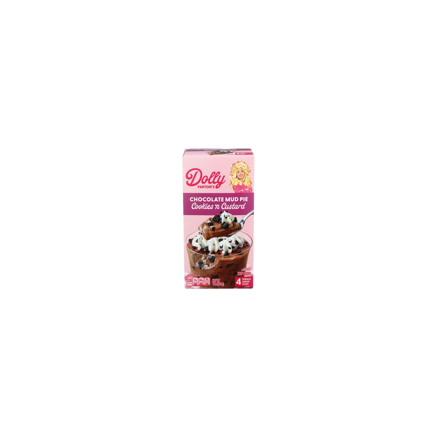 Dolly Parton Chocolate Mud Pie Cookies 'N Custard - 3.5 Ounce - 4 Count Image 1 of 4