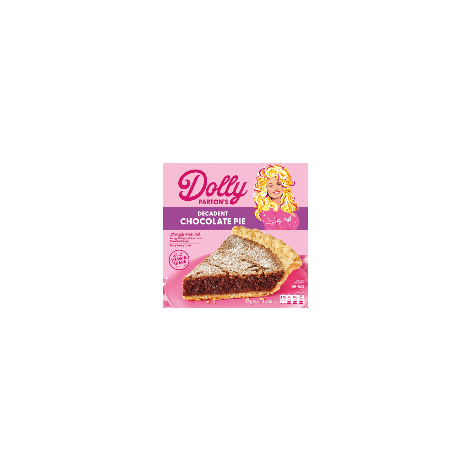 Dolly Parton 's Decadent Chocolate Pie, Thaw-And-Serve, Frozen - 21.6 Ounce Image 1 of 2