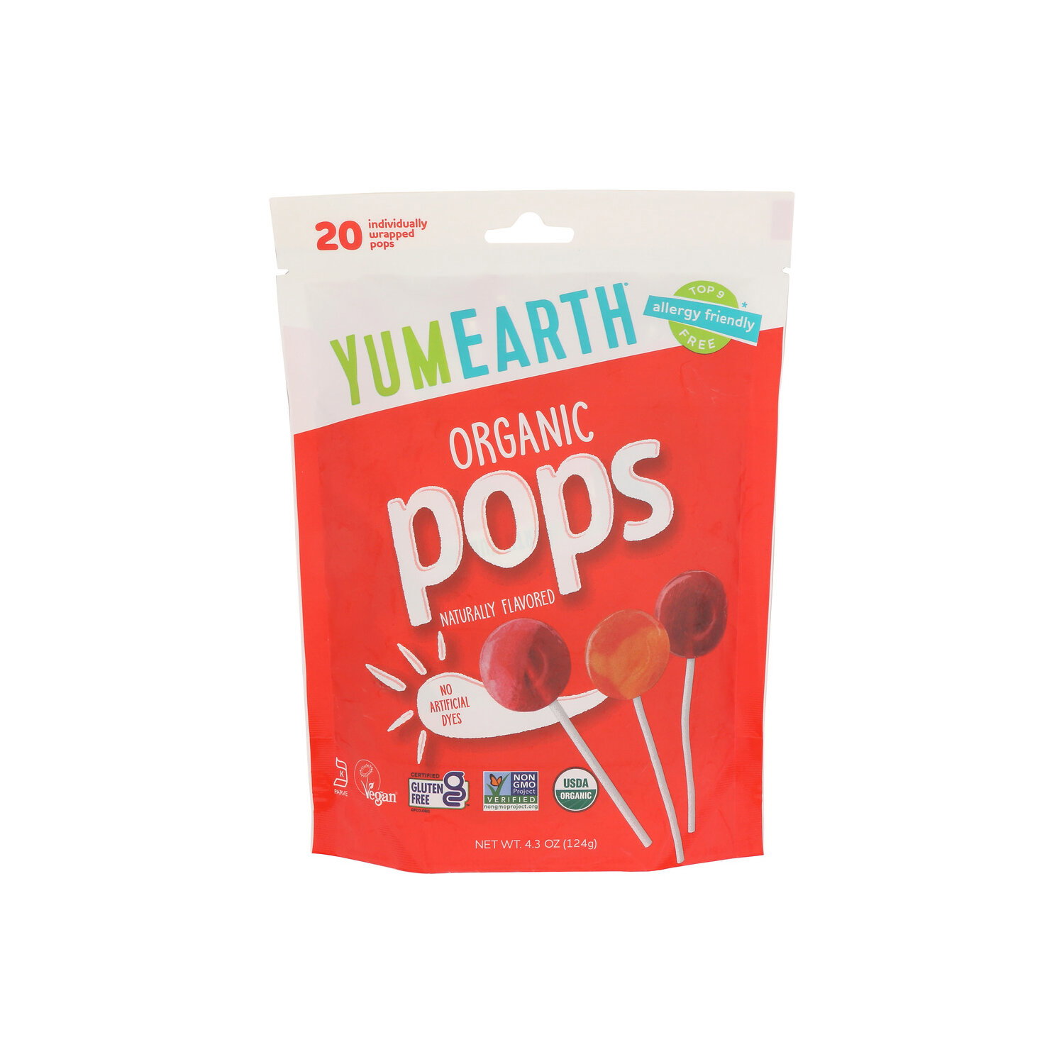 YUMEARTH Organic Assorted Flavor Lollipops - 20 Each - Brookshire's