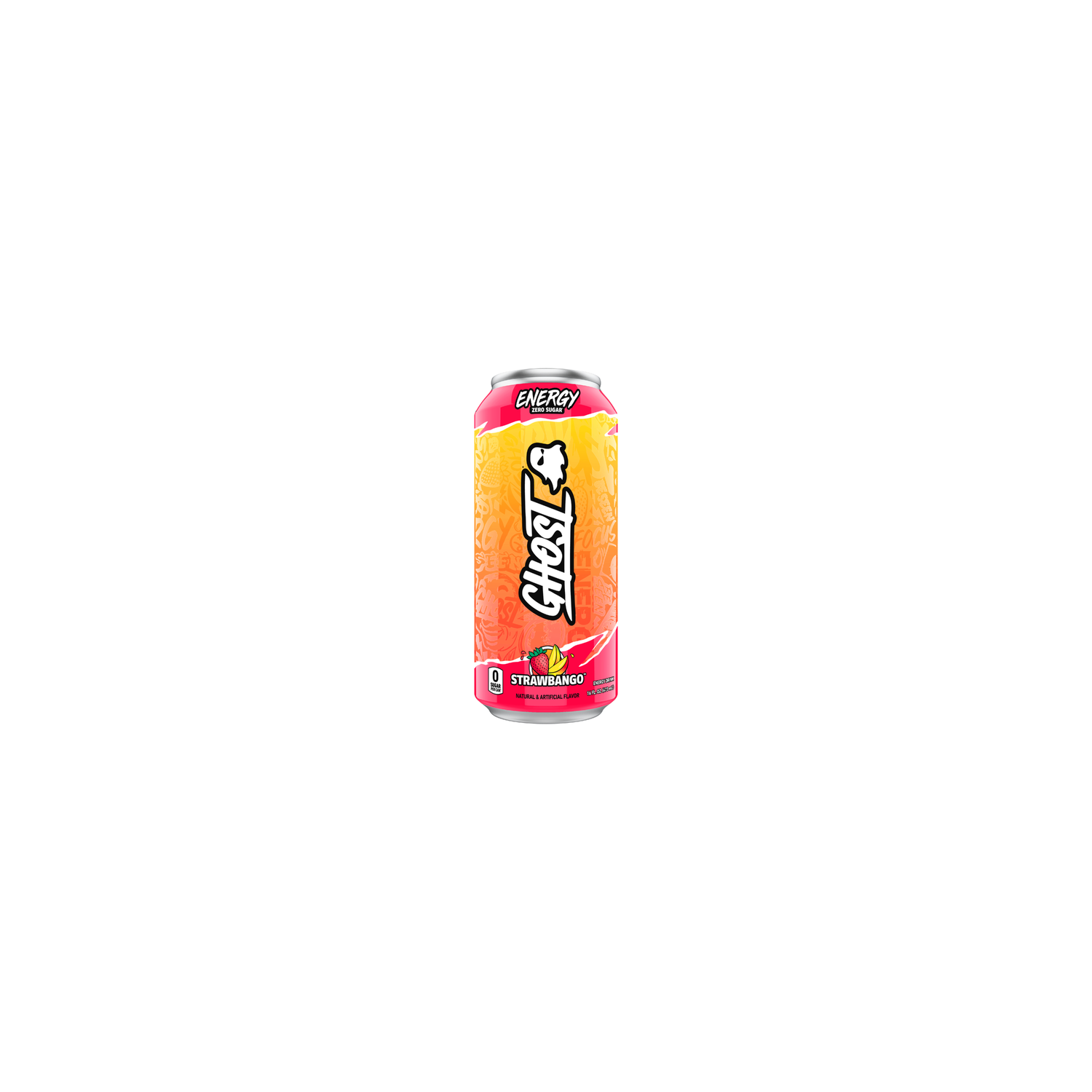 Ghost Zero Sugar Energy Drink Strawbango - 16 Fluid Ounce Image 1 of 3