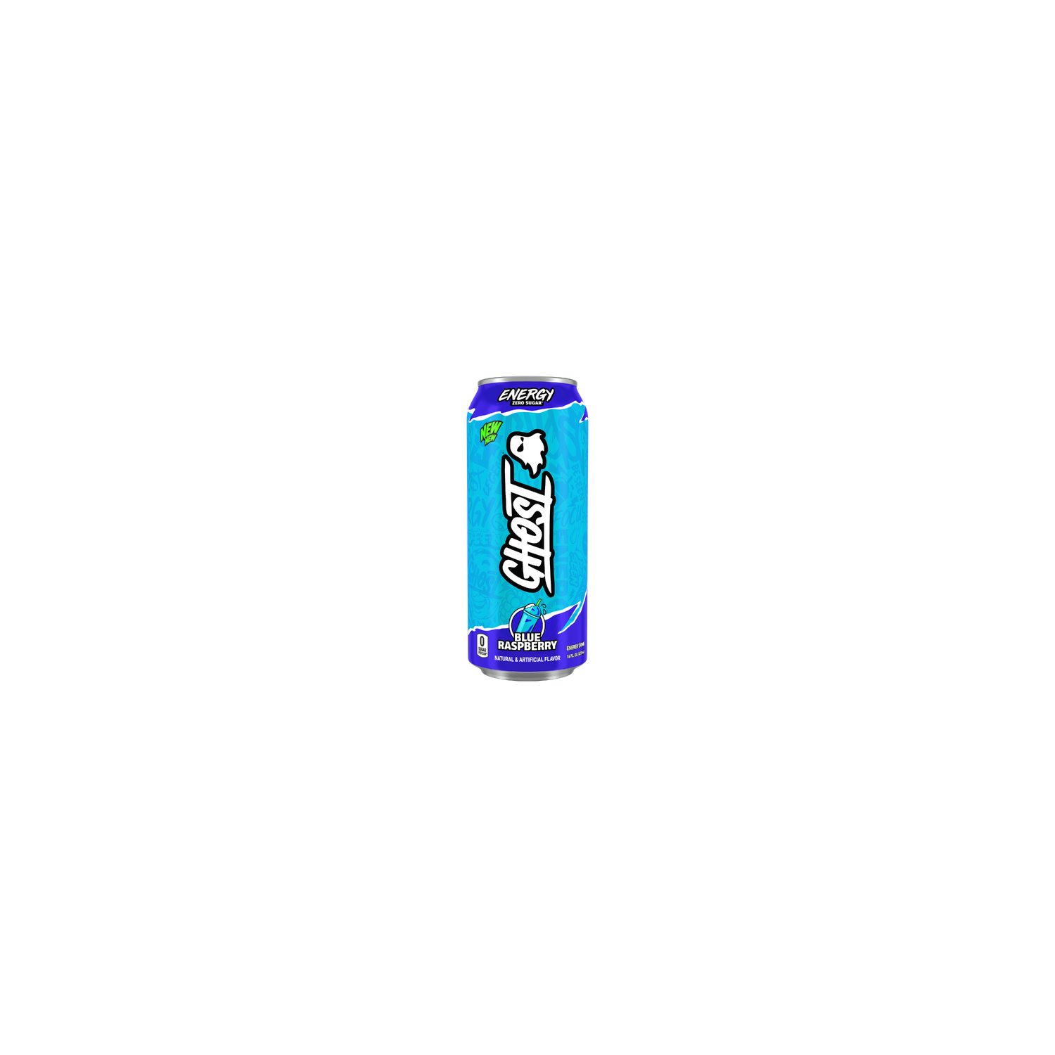 Ghost Zero Sugar Energy Drink Blue Raspberry - 16 Fluid Ounce Image 1 of 3