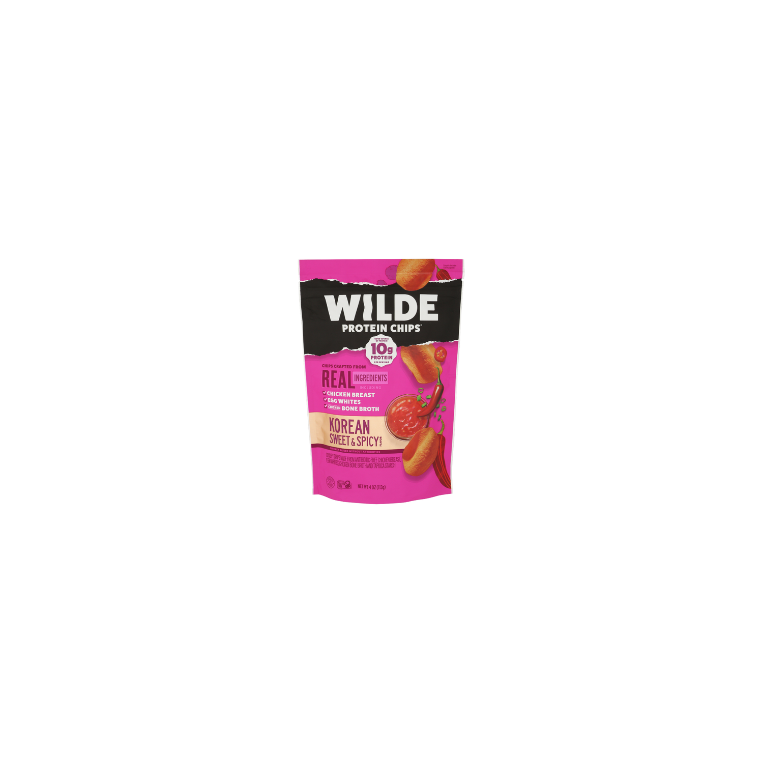 Wilde Chips Korean Sweet And Spicy Protein - 4 Ounce Image 1 of 4