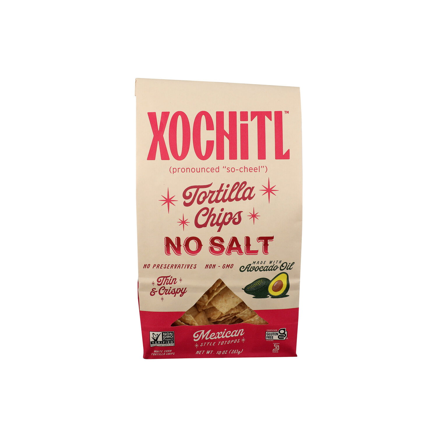Xochitl No Salt Avocado Oil Tortilla Chips - 10 Ounce - Brookshire's