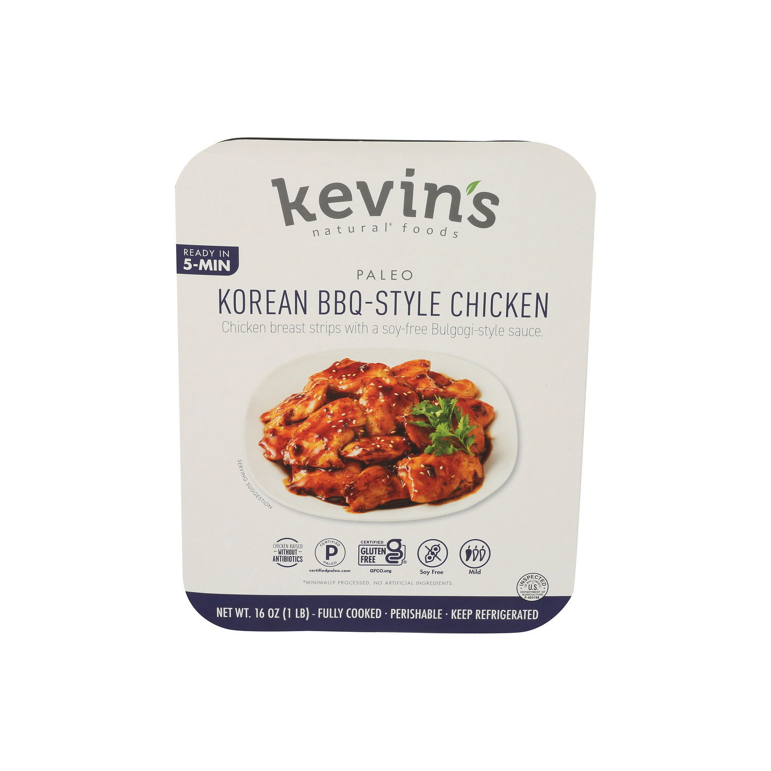 kevin's natural foods Gluten Free Korean BBQ Style Chicken Bowl - 16 Ounce Image 1 of 4