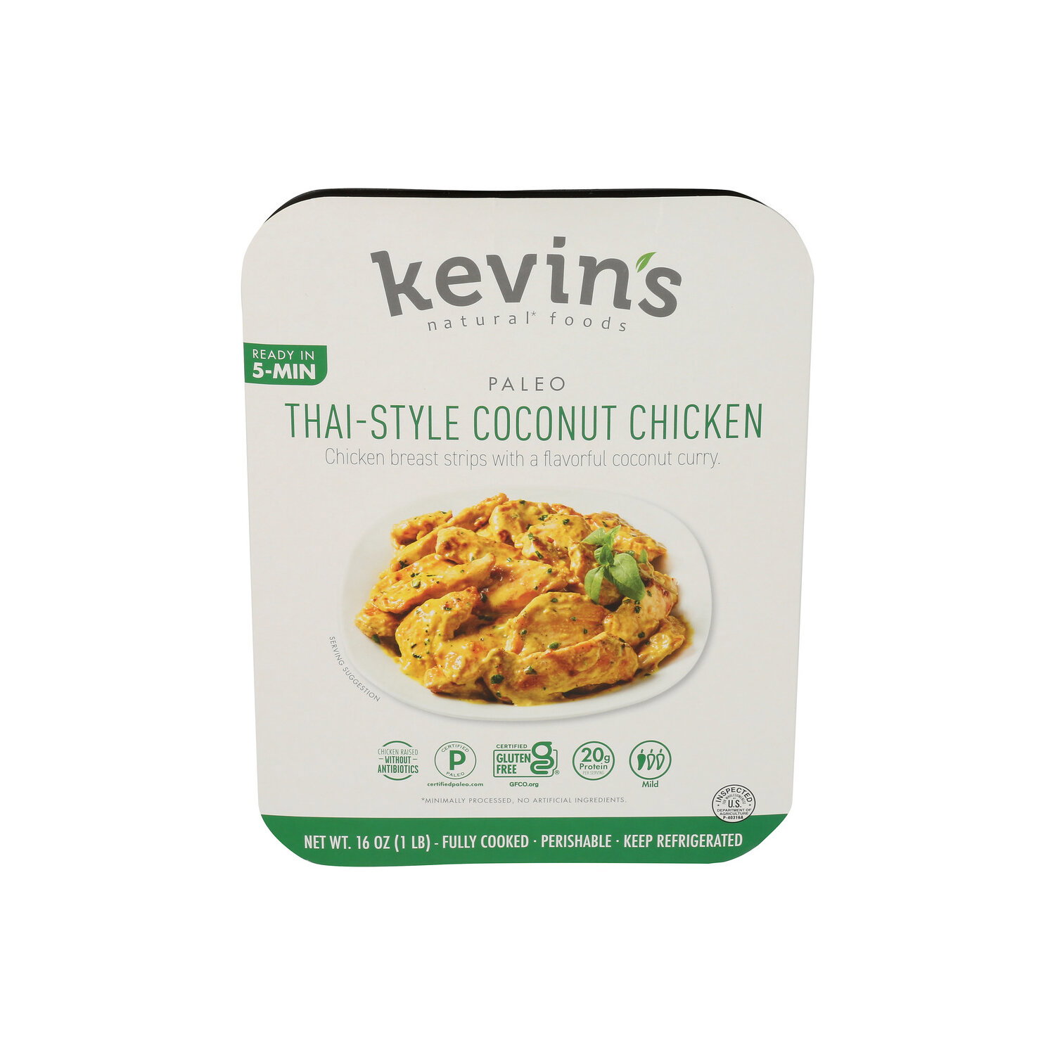 kevin's natural foods Gluten Free Thai-Style Coconut Chicken Bowl - 16 Ounce Image 1 of 4