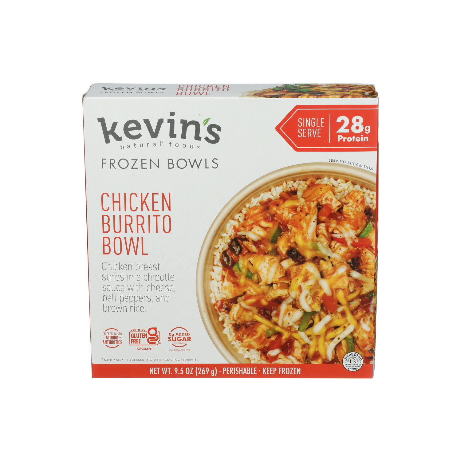 KEVIN's Natural Foods Chicken Burrito Bowl - 9.5 Ounce Image 1 of 4