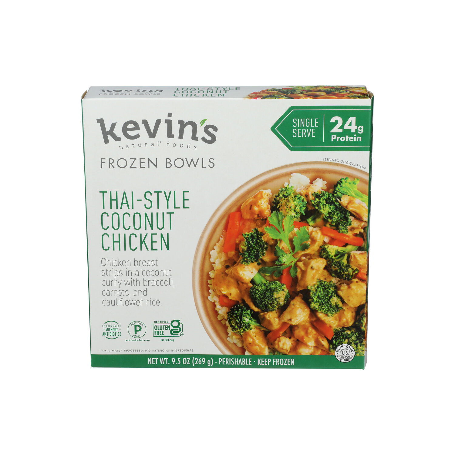 kevin's natural foods Gluten Free Thai-Style Coconut Chicken Bowl - 9.5 Ounce Image 1 of 4