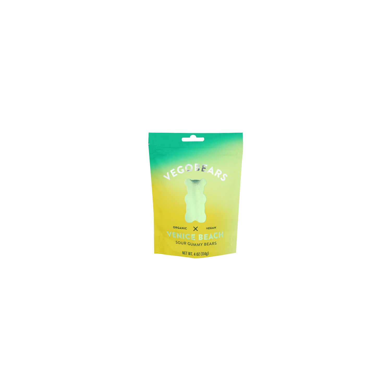 Vegobears Venice Beach Lemon, Apple, Pineapple Organic Vegan Sour Gummy Bears - 4 Ounce Image 1 of 4