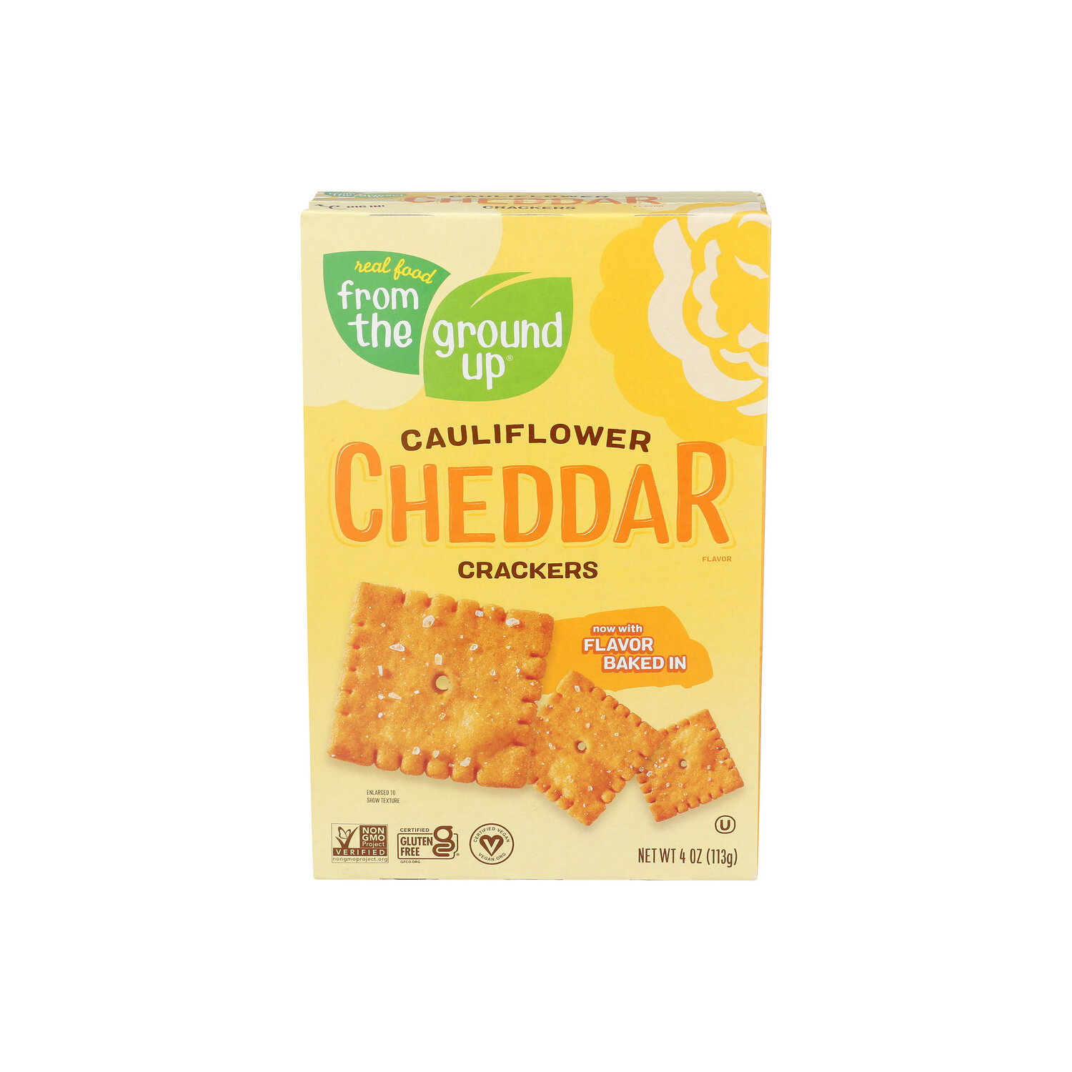 Real Food From The Ground Up Cheddar Cauliflower Cracker - 4 Ounce Image 1 of 4