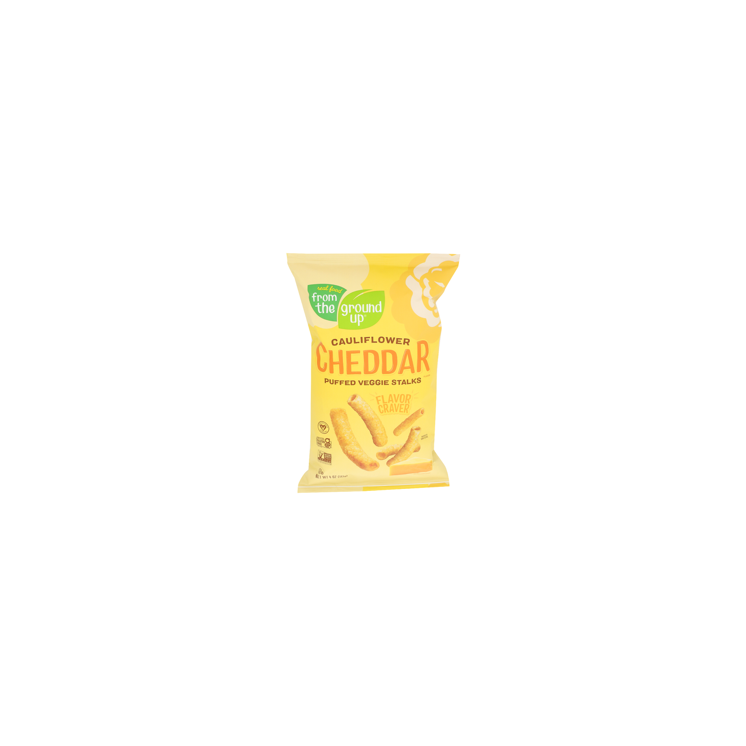 Real Food From The Ground Up Cheddar Puffed Snack Stick Cauliflwr Stlk Chdr - 4 Ounce Image 1 of 4