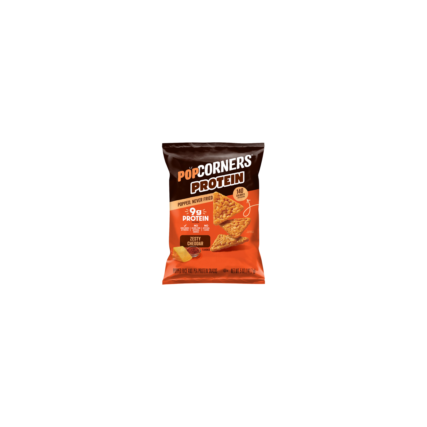 PopCorners Popped Corn Snacks Protein Zesty Cheddar - 5 Ounce Image 1 of 3