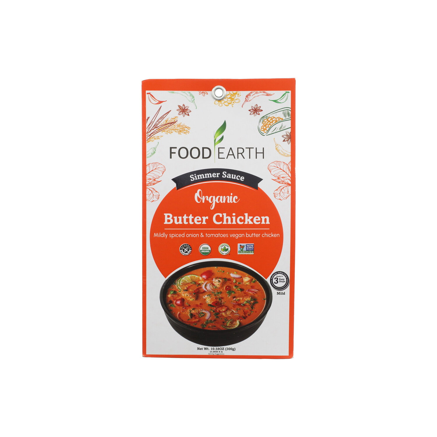 Food Earth Indian Butter Chicken Simmer Sauce - 5.29 Ounce - 2 Count Image 1 of 4