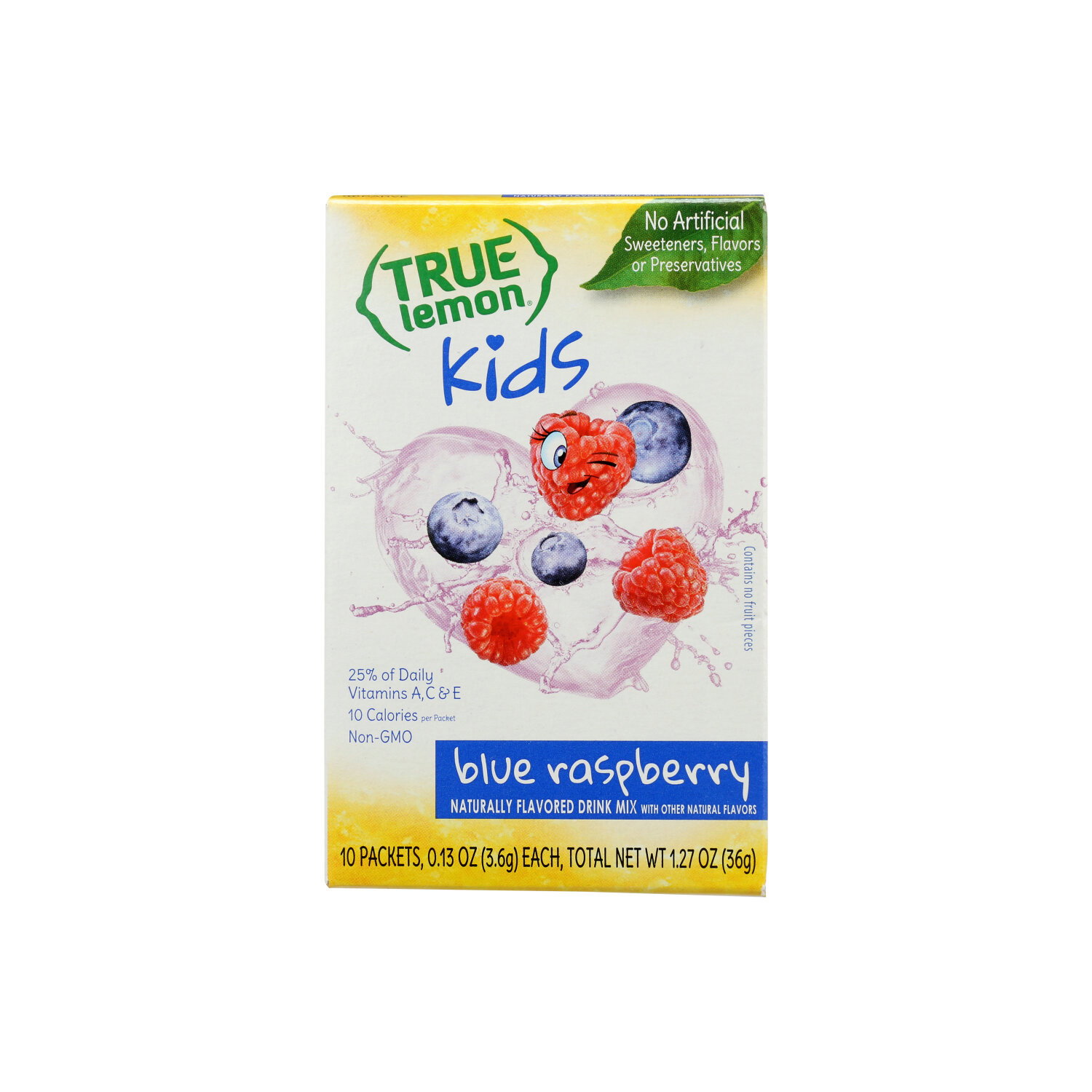 True Lemon Kids Blue Raspberry Flavored Drink Mix - 0.127 Ounce - 10 Count Image 1 of 2