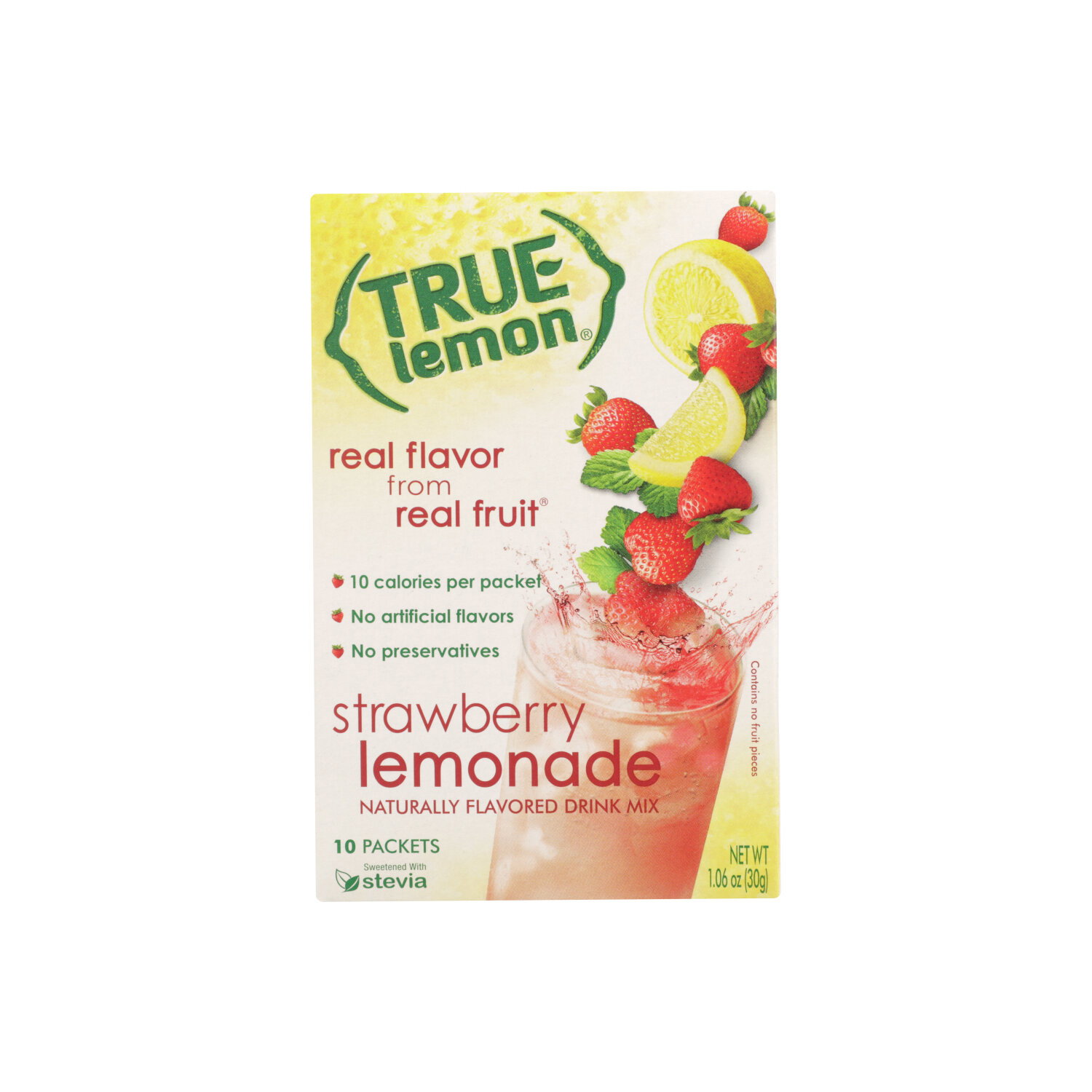 True Lemon Strawberry Lemonade Flavor Drink Mix  - 0.106 Ounce - 10 Count Image 1 of 2
