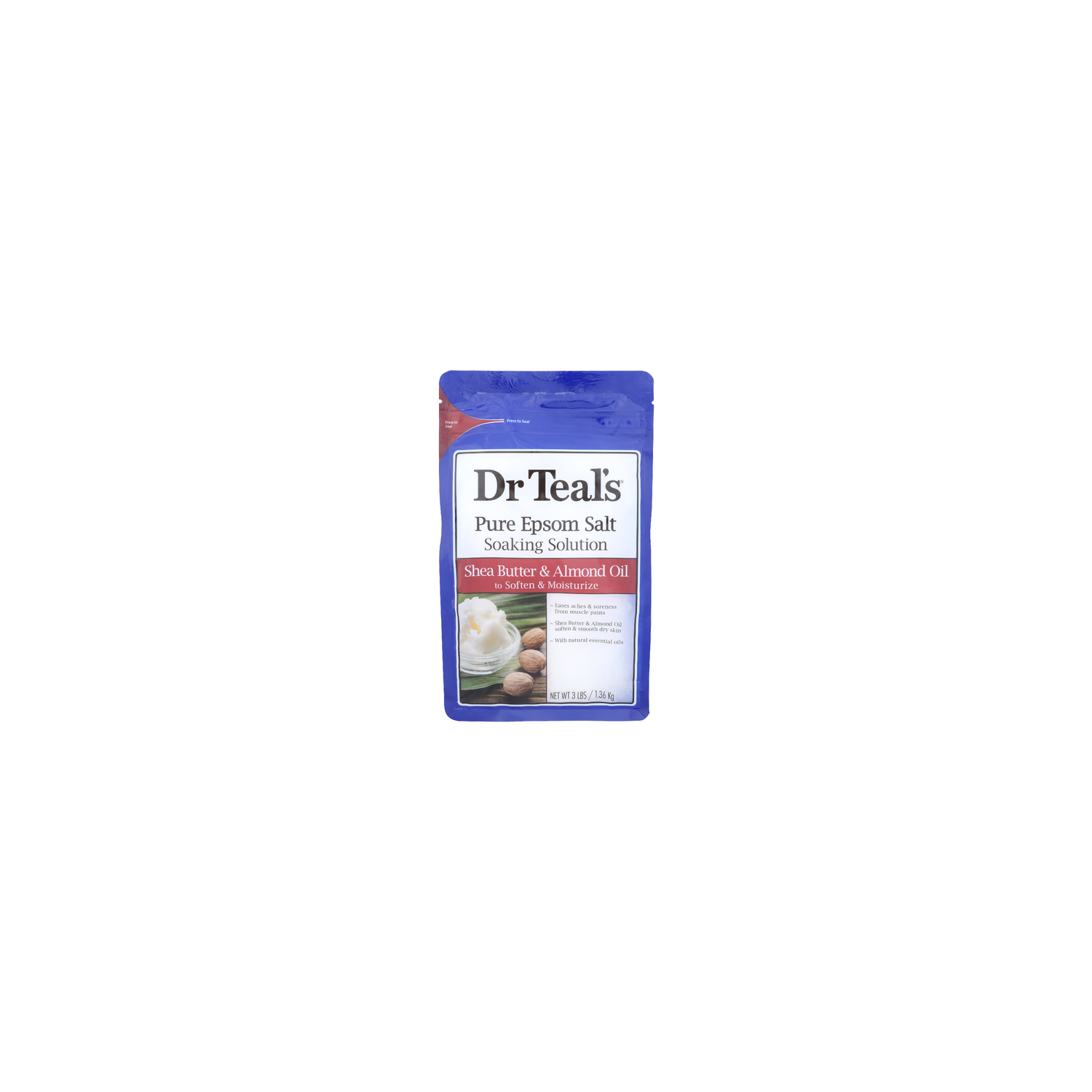 Dr TEAL's Shea Butter & Almond Oil Pure Epsom Salt - 3 Pound Image 1 of 3