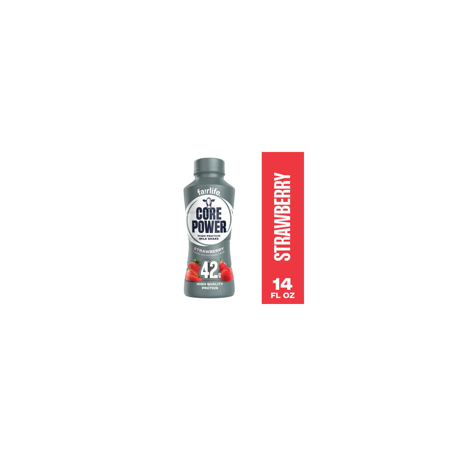 Core Power Strawberry High Protein Shake Bottle - 14 Fluid Ounce Image 1 of 4