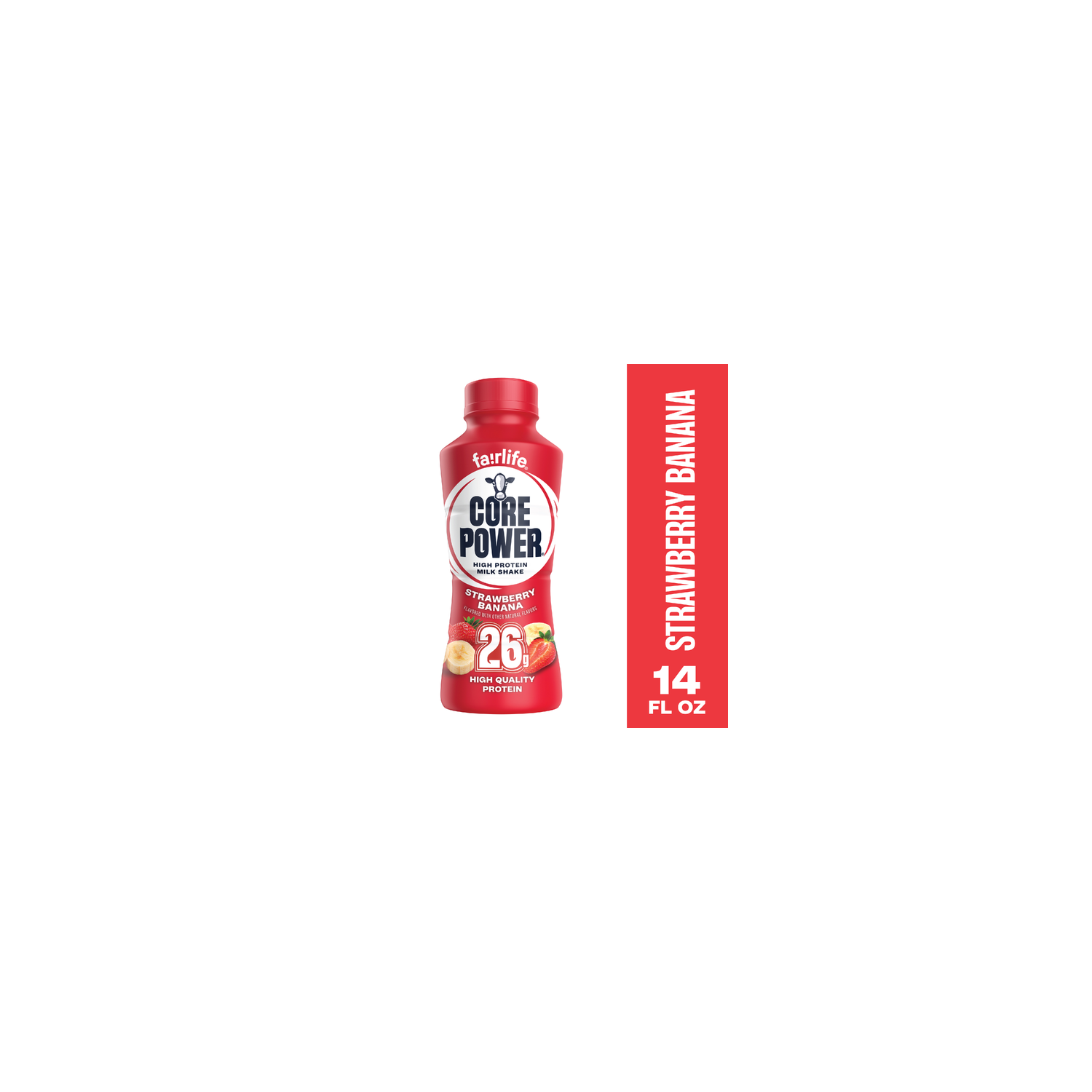 Core Power Strawberry Banana Protein Shake Bottle - 14 Fluid Ounce Image 1 of 4