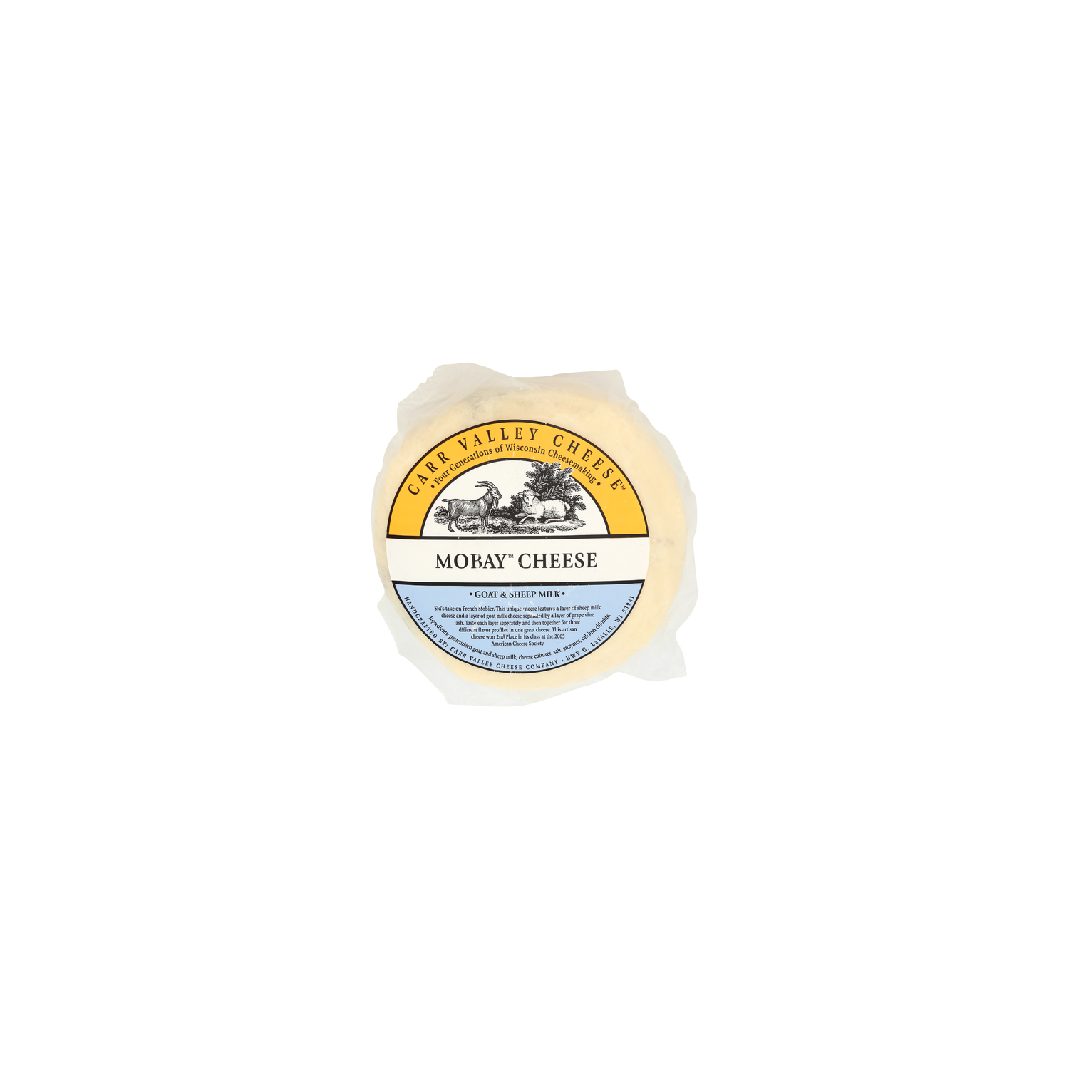 Carr Valley Cheese Fresh, Clean Sheep Milk Goat Mixed Mobay Wheel - 1 Each Image 1 of 3