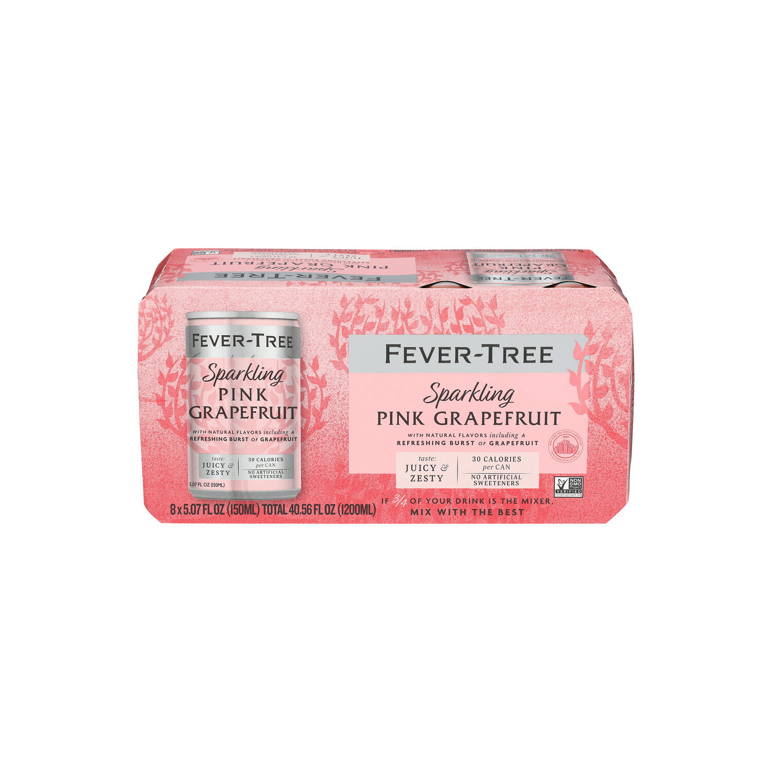 FEVER TREE Sparkling Pink Grapefruit Mixer - 5.07 Fluid Ounce - 8 Count Image 1 of 3